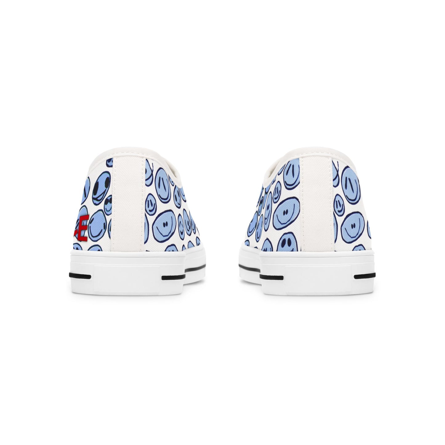 Blue SMILES - Women's Low Top Sneakers