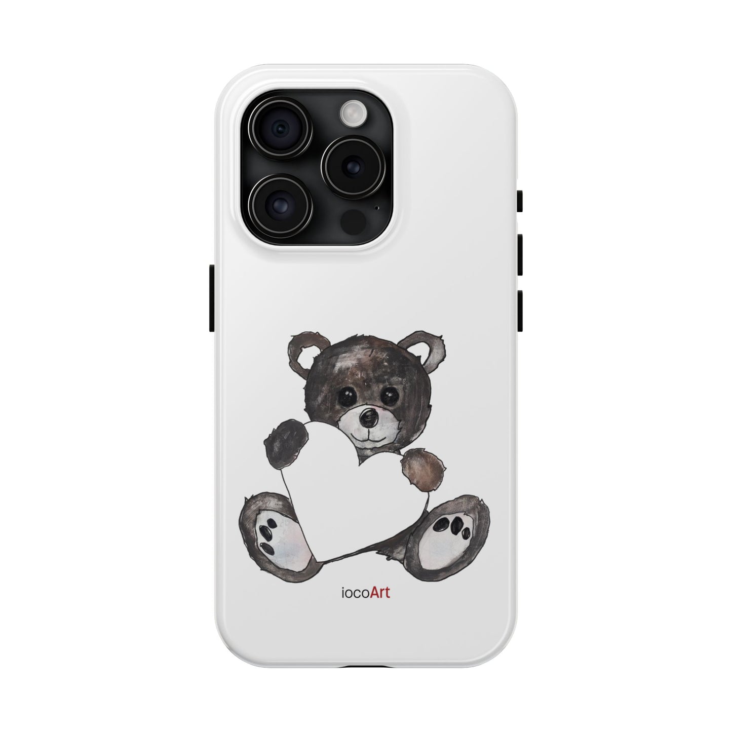 Teddy Bear, BlackBrown - Tough Phone Cases