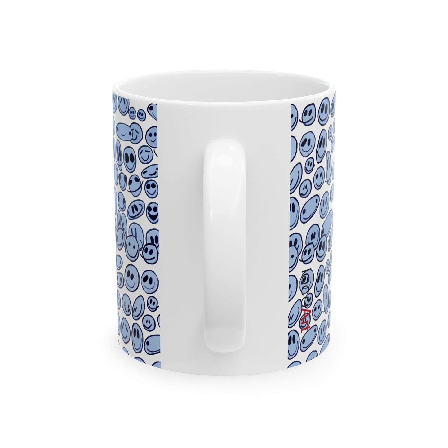 BLUE SMILES - Ceramic Mug, (11oz, 15oz)