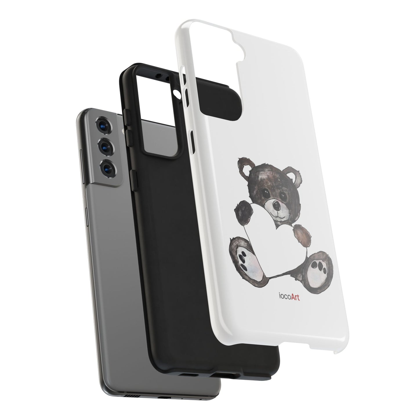 Teddy Bear, BlackBrown - Tough Phone Cases