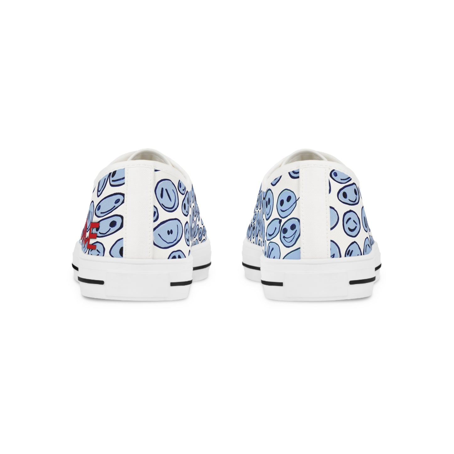 Blue SMILES - Men's Low Top Sneakers