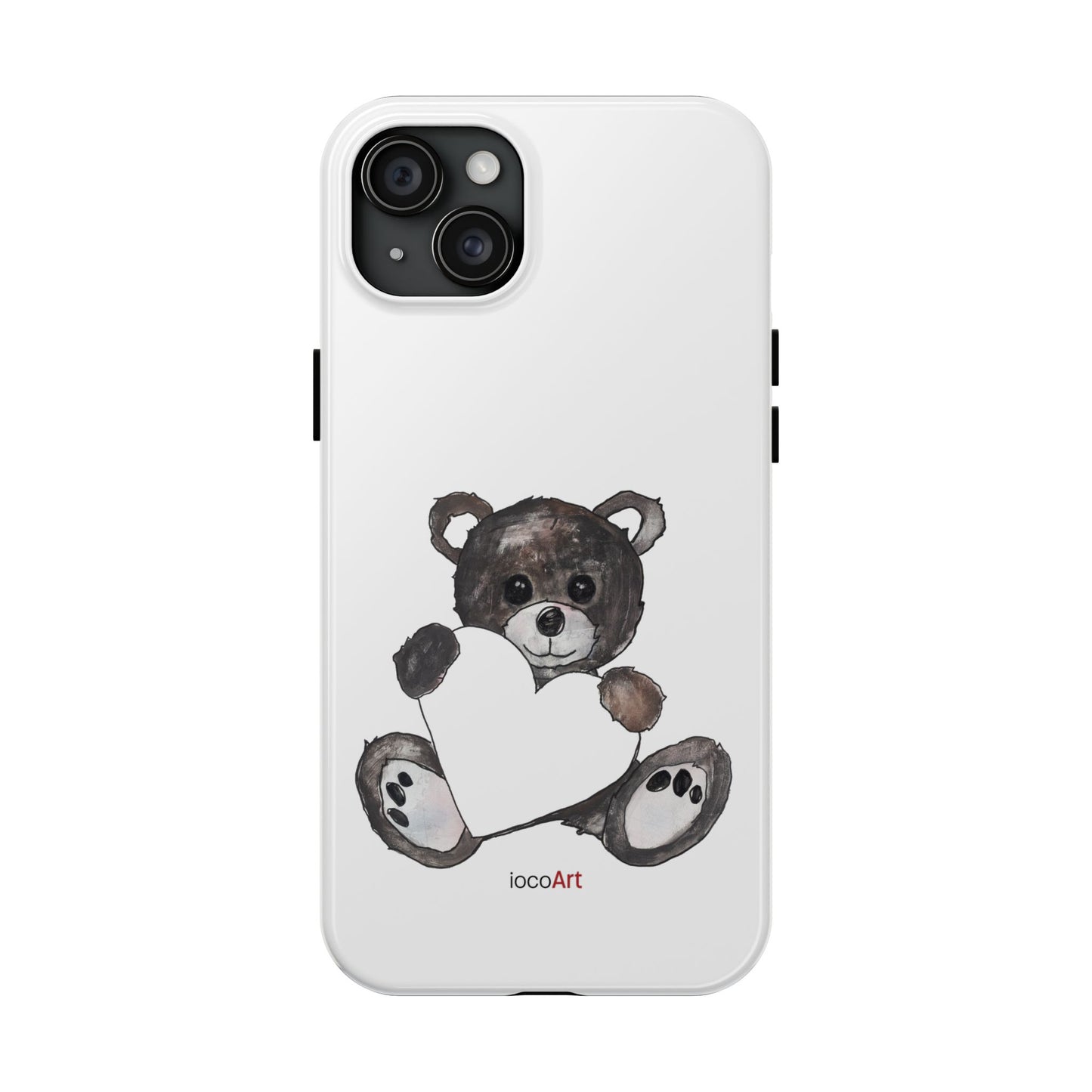 Teddy Bear, BlackBrown - Tough Phone Cases