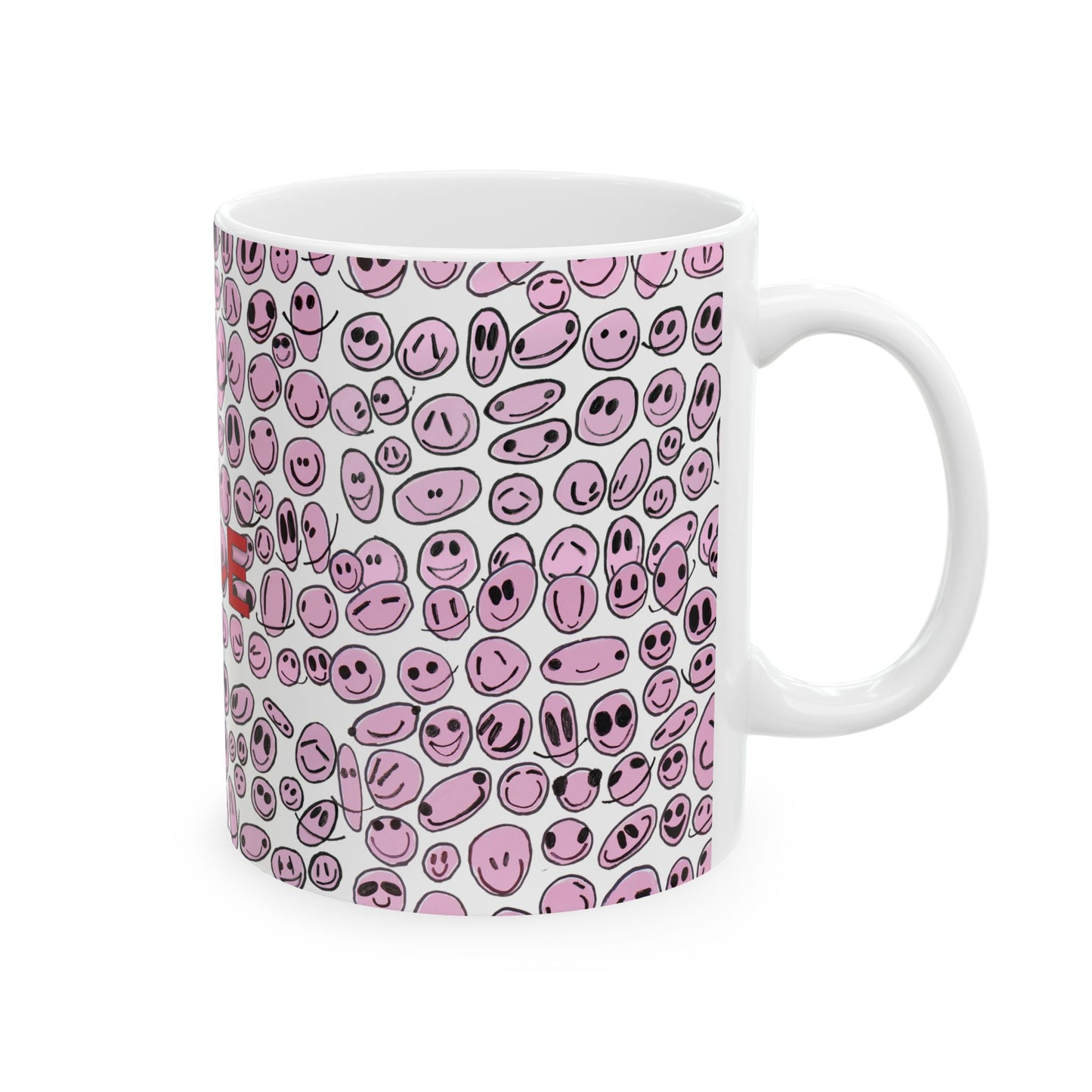 PINK SMILES - Ceramic Mug, (11oz, 15oz)