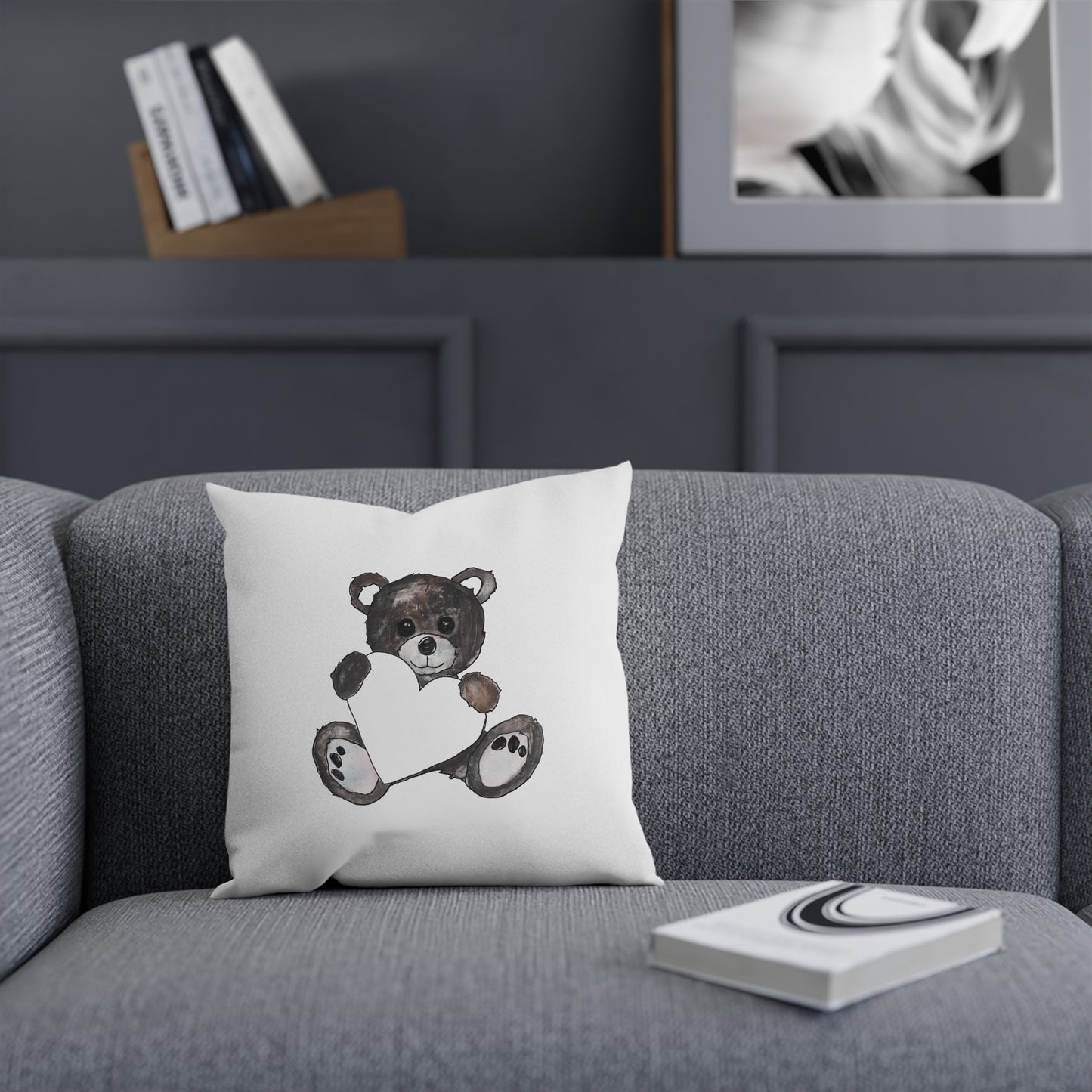 Teddy Bear, BlackBrown - Cushion