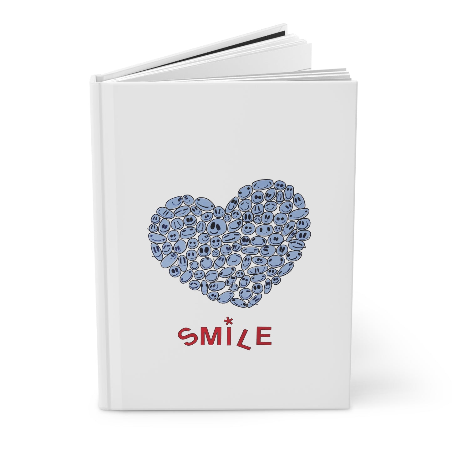 BLUE Heart SMILES - Hardcover Journal