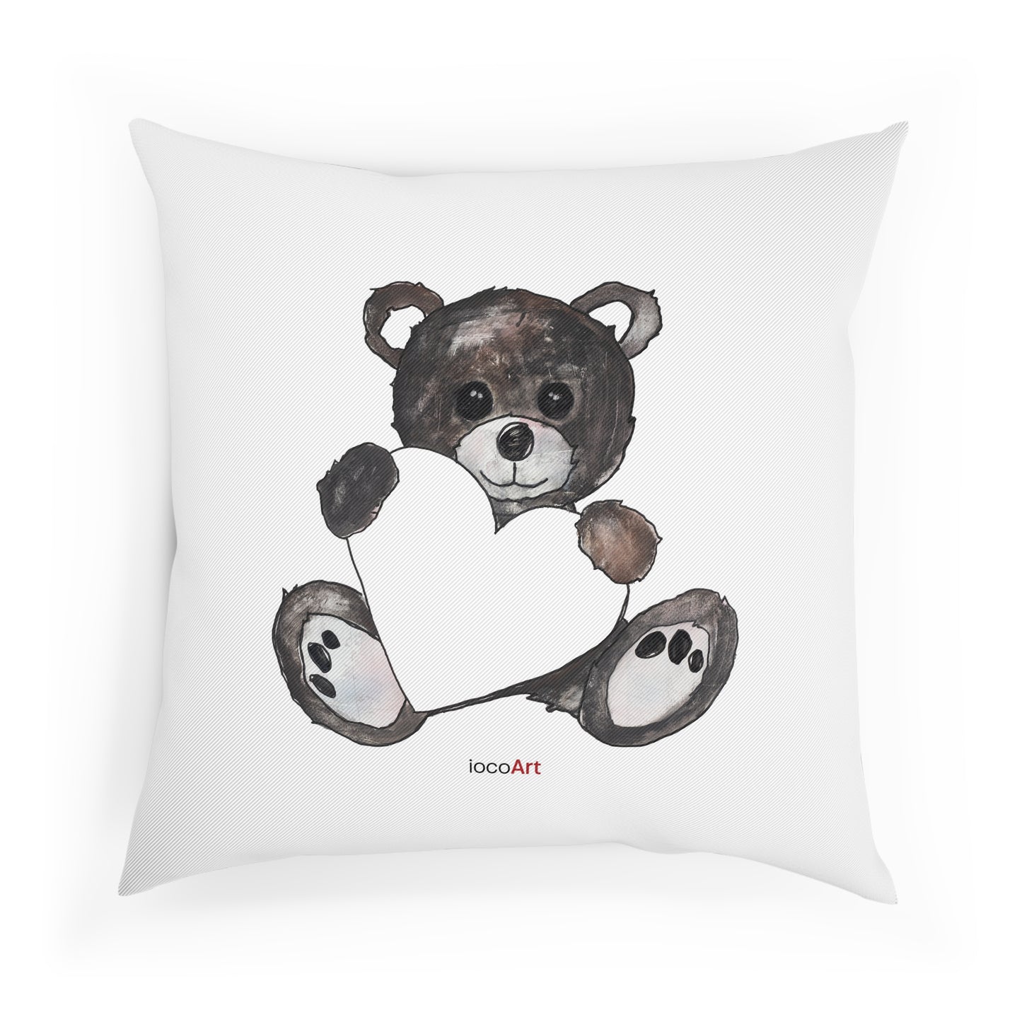 Teddy Bear, BlackBrown - Cushion