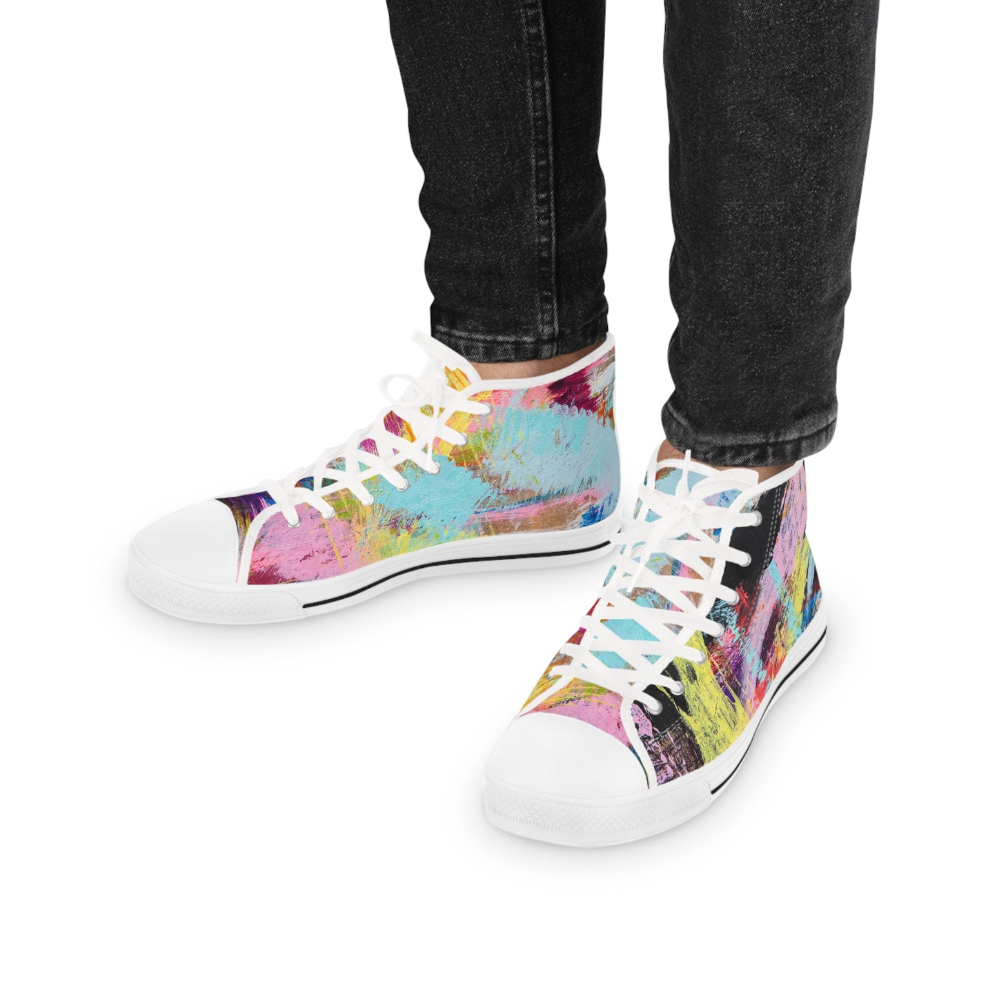 Flickering Shards - Men's High Top Sneakers