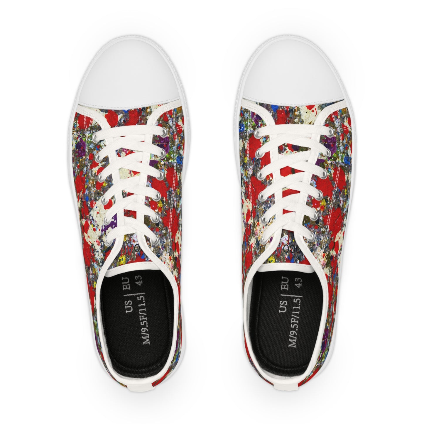 Orbiting Scarlett - Men's Low Top Sneakers