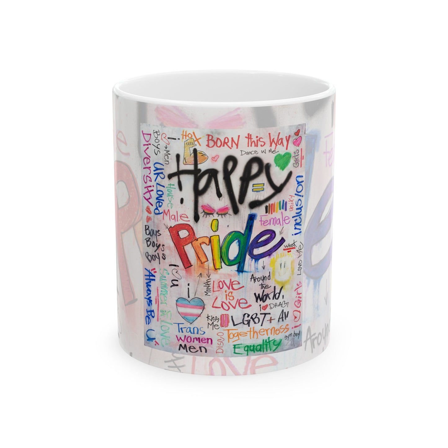 Happy Pride - Ceramic Mug, (11oz, 15oz)