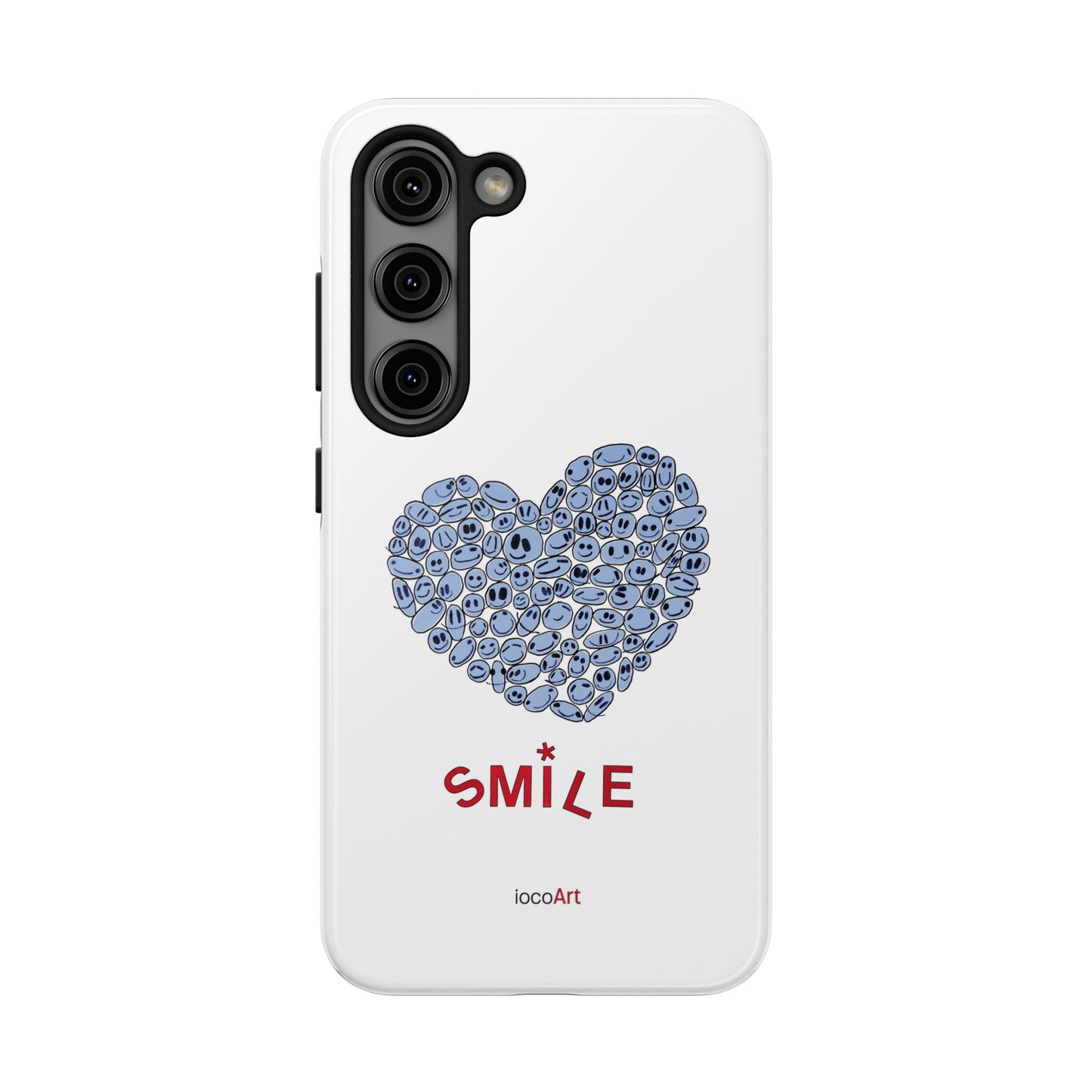 BLUE Heart SMILE - Tough Phone Cases