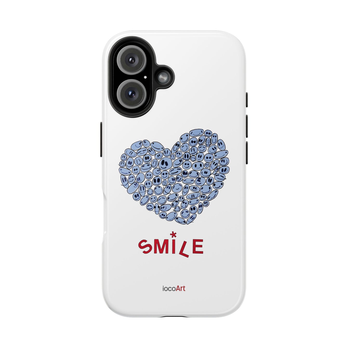BLUE Heart SMILE - Tough Phone Cases