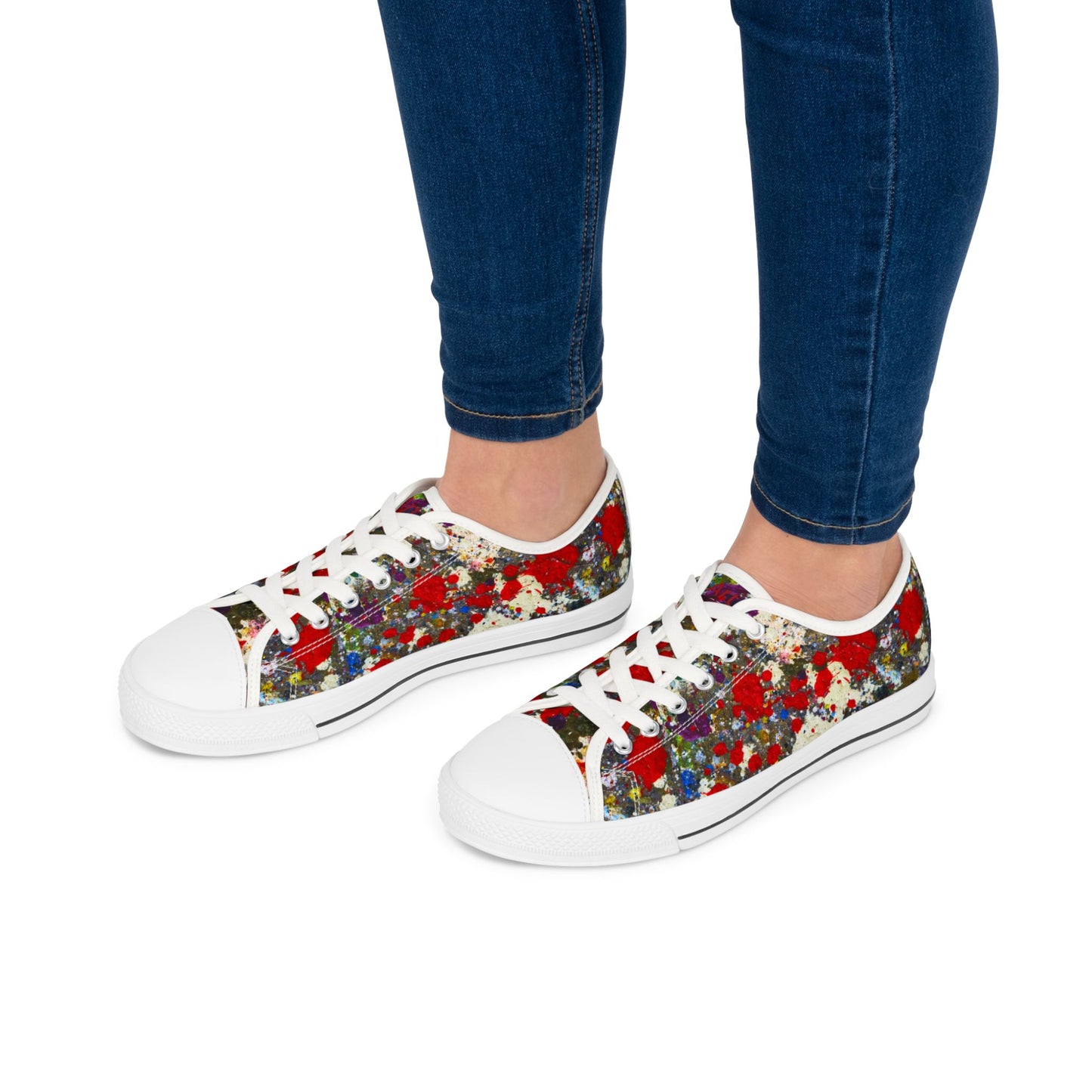 Orbiting Scarlett - Women's Low Top Sneakers