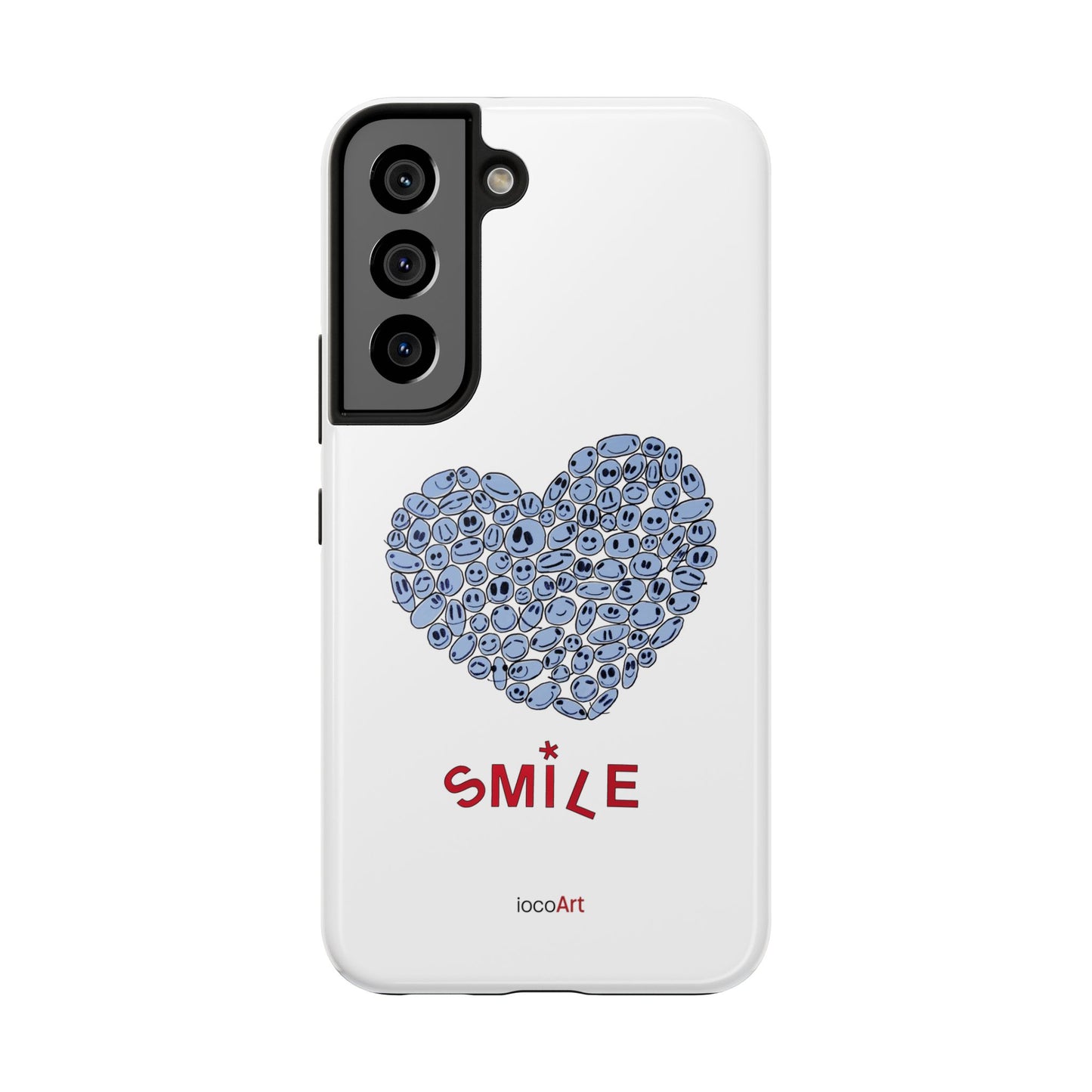 BLUE Heart SMILE - Tough Phone Cases