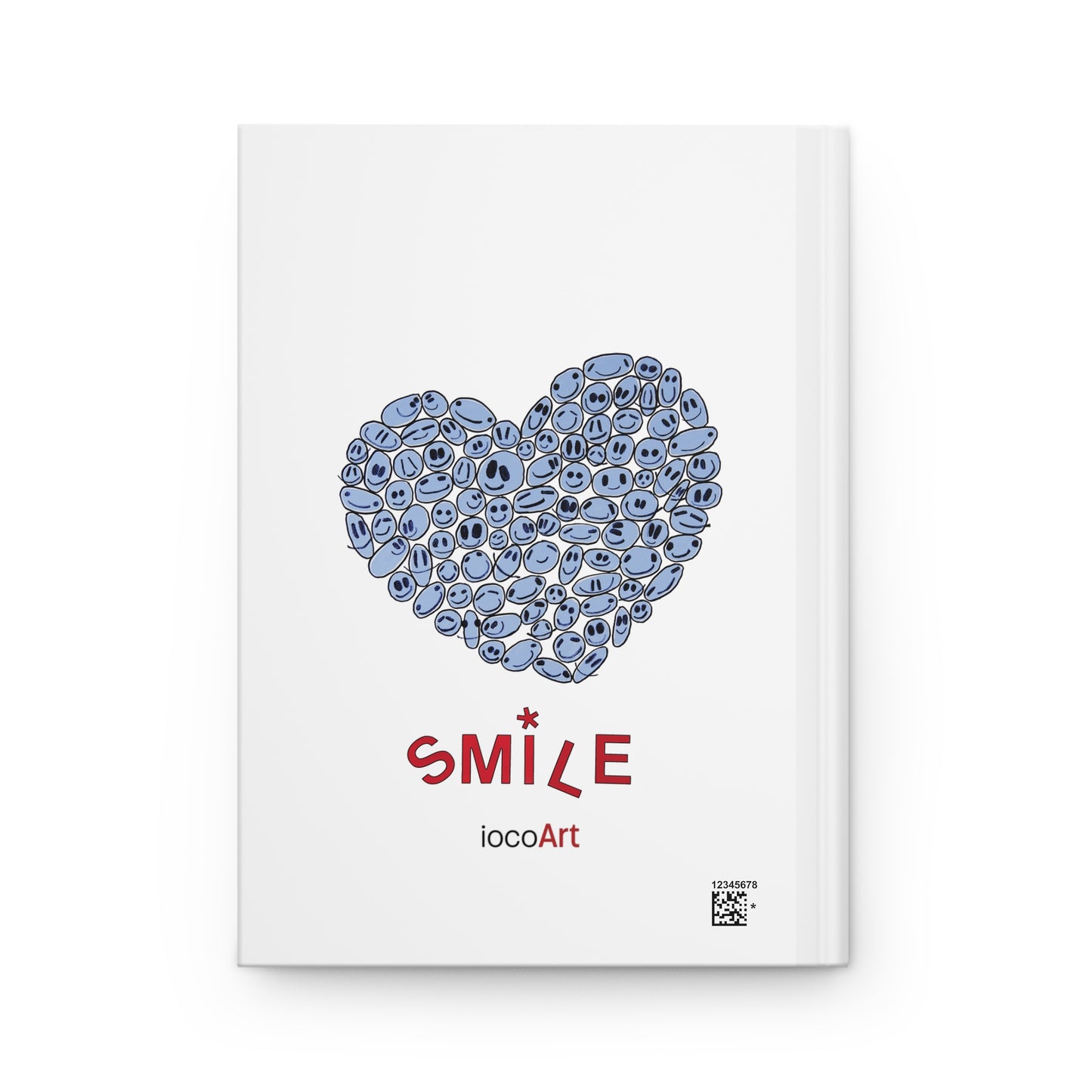 BLUE Heart SMILES - Hardcover Journal