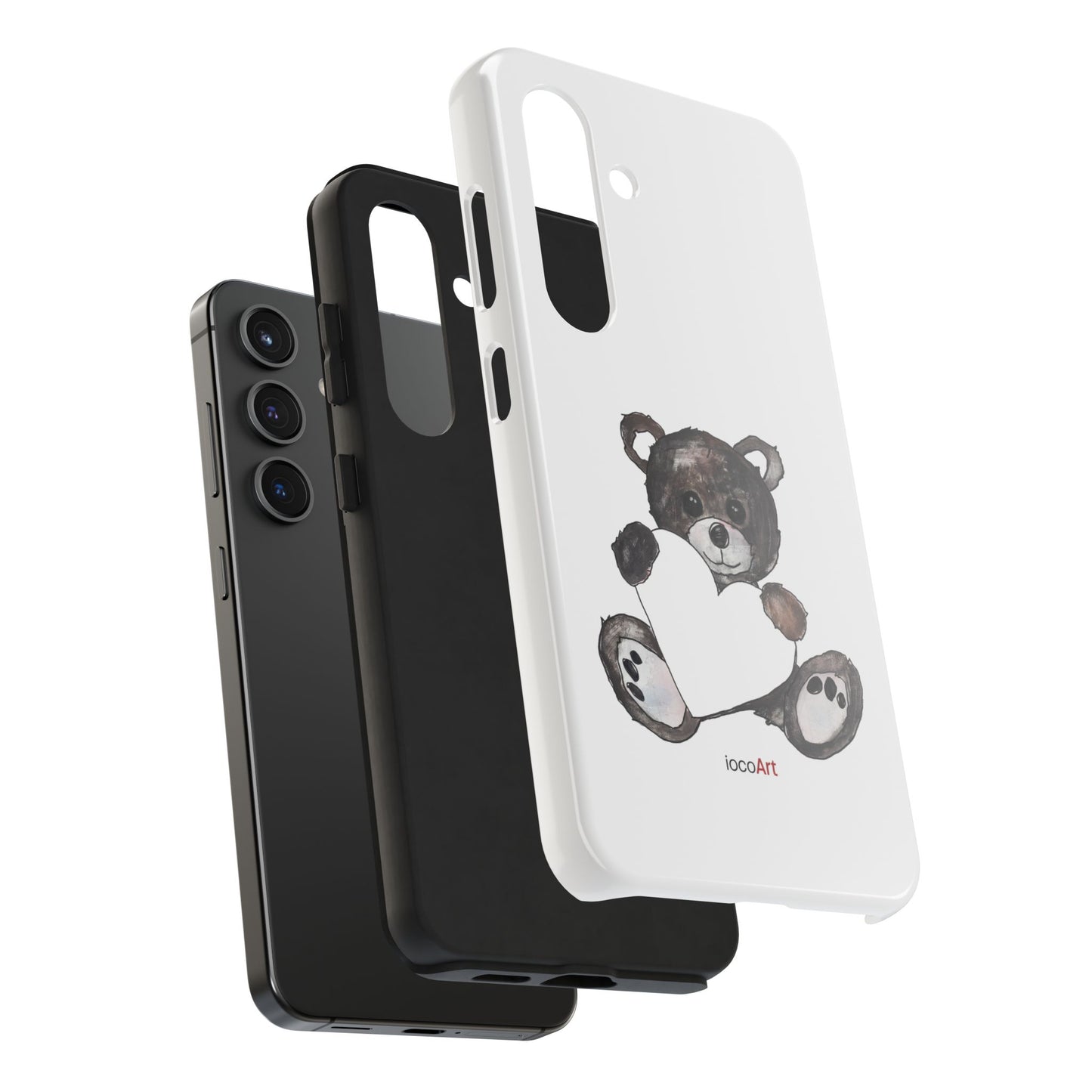 Teddy Bear, BlackBrown - Tough Phone Cases