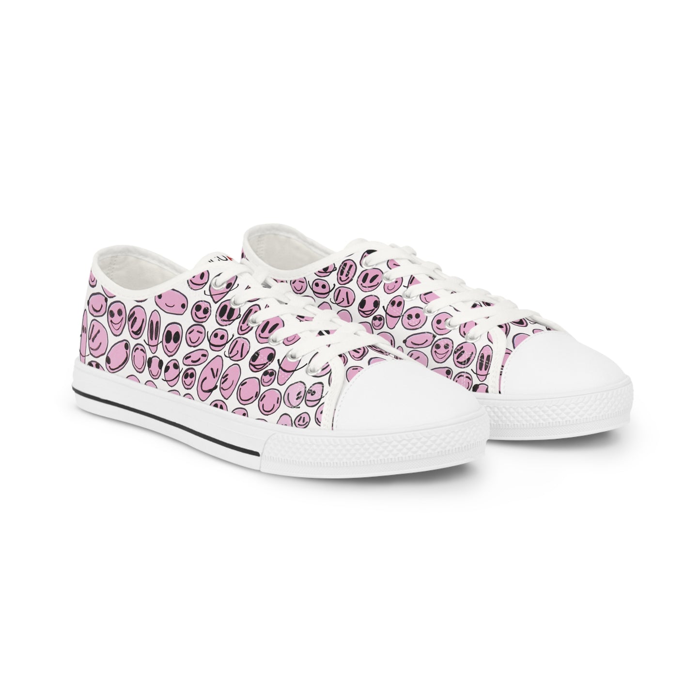 Pink SMILES - Men's Low Top Sneakers