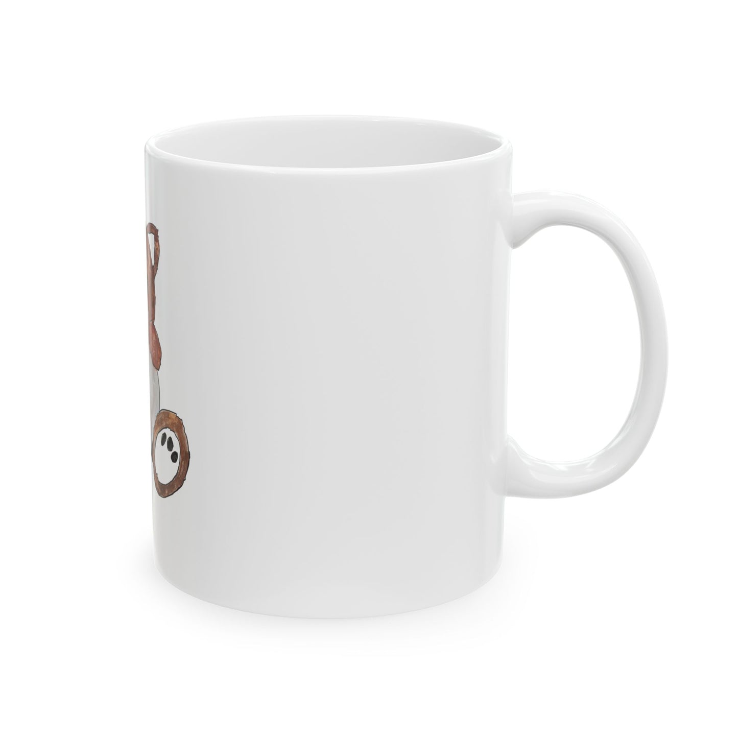 Teddy Bear, RedBrown - Ceramic Mug, (11oz, 15oz)