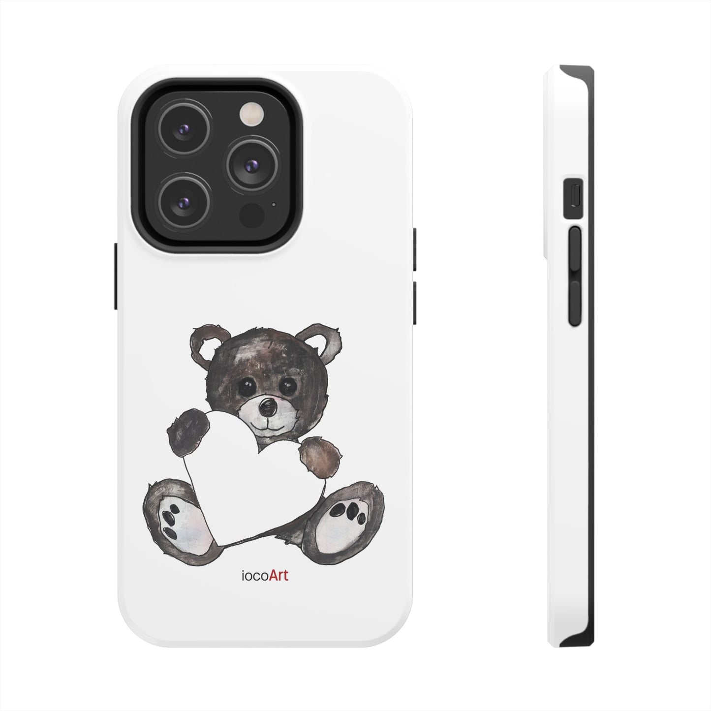 Teddy Bear, BlackBrown - Tough Phone Cases