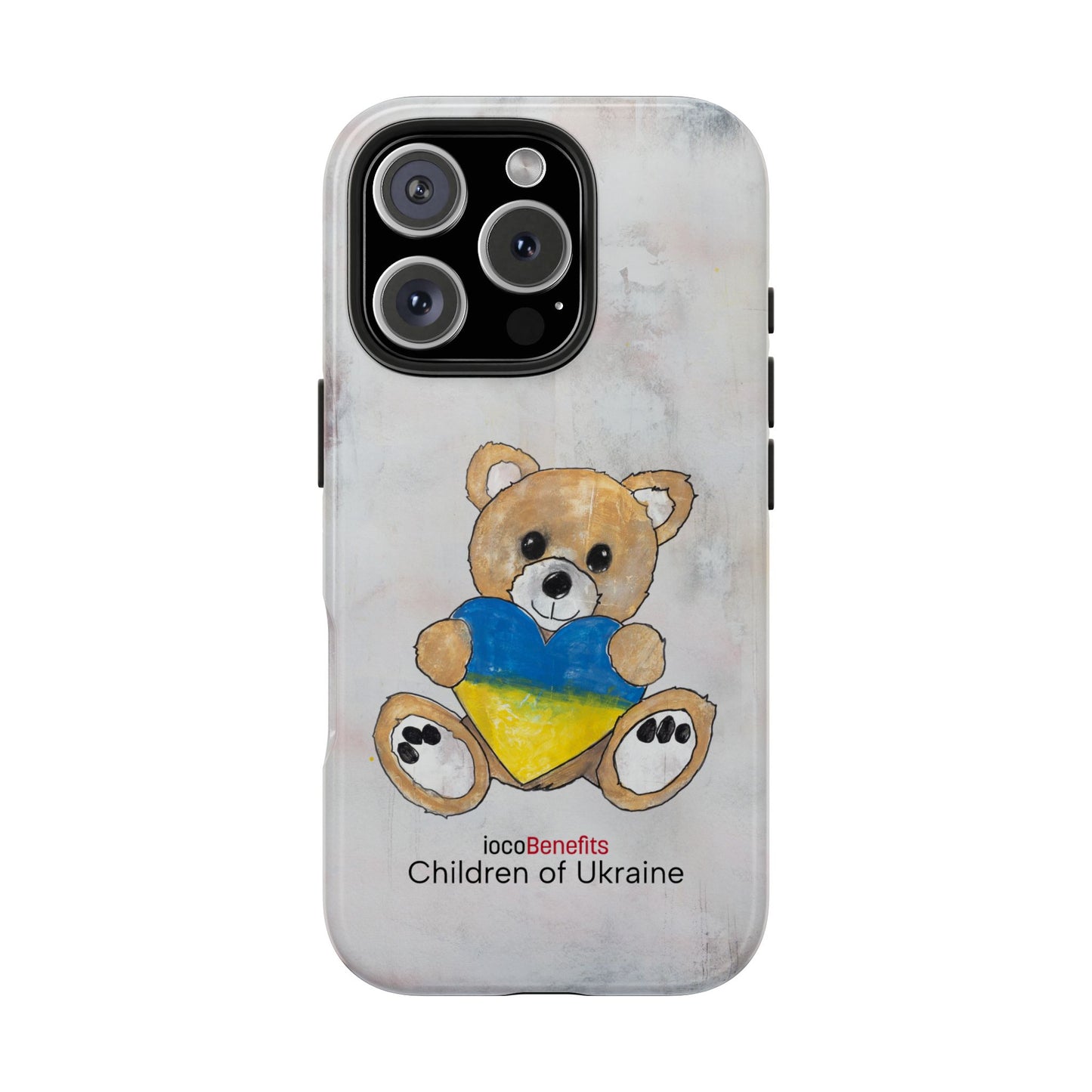 Teddy Bear Golden, Ukraine Heart - Tough Phone Cases