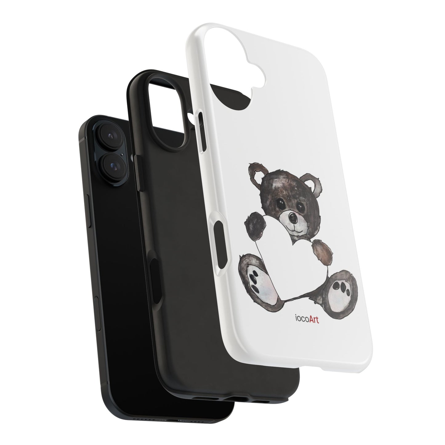 Teddy Bear, BlackBrown - Tough Phone Cases