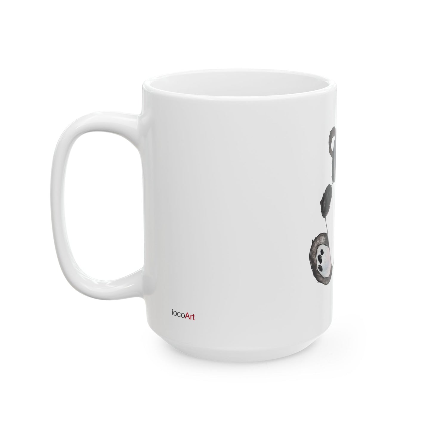 Teddy Bear, BlackBrown - Ceramic Mug, (11oz, 15oz)