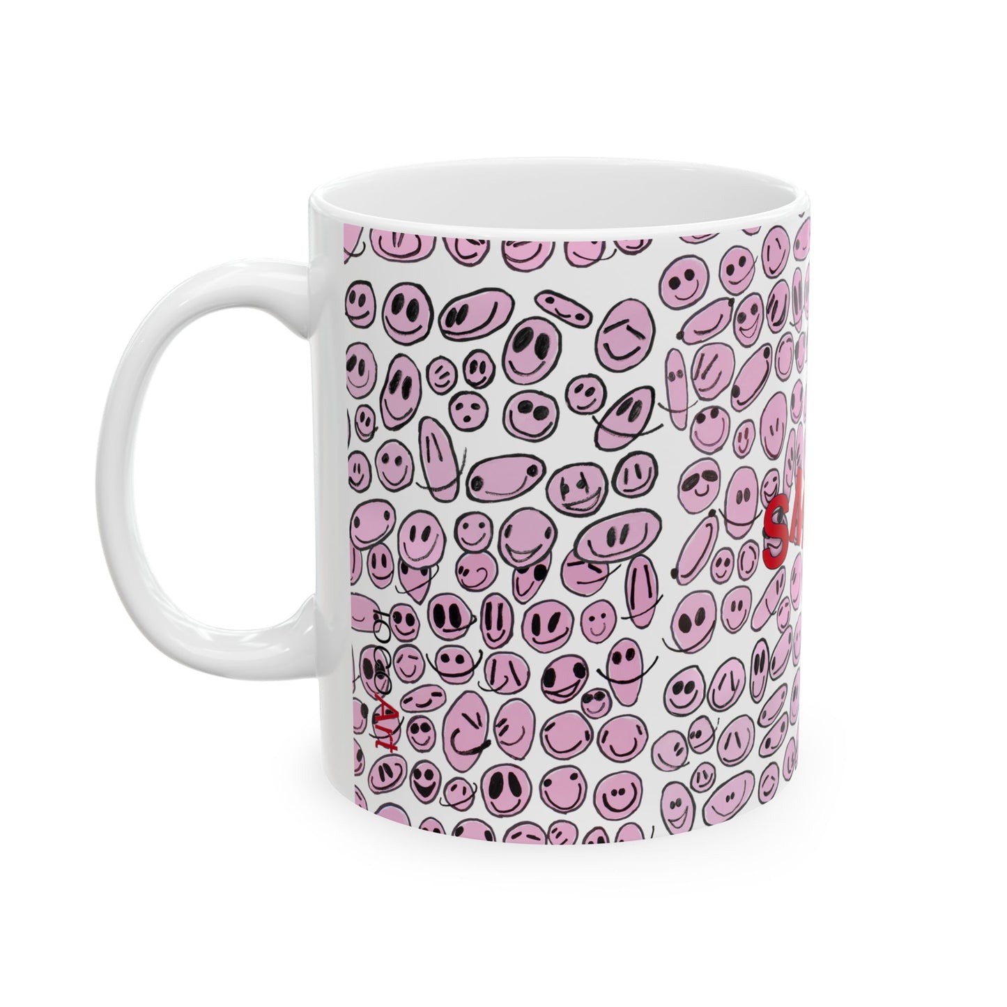 PINK SMILES - Ceramic Mug, (11oz, 15oz)