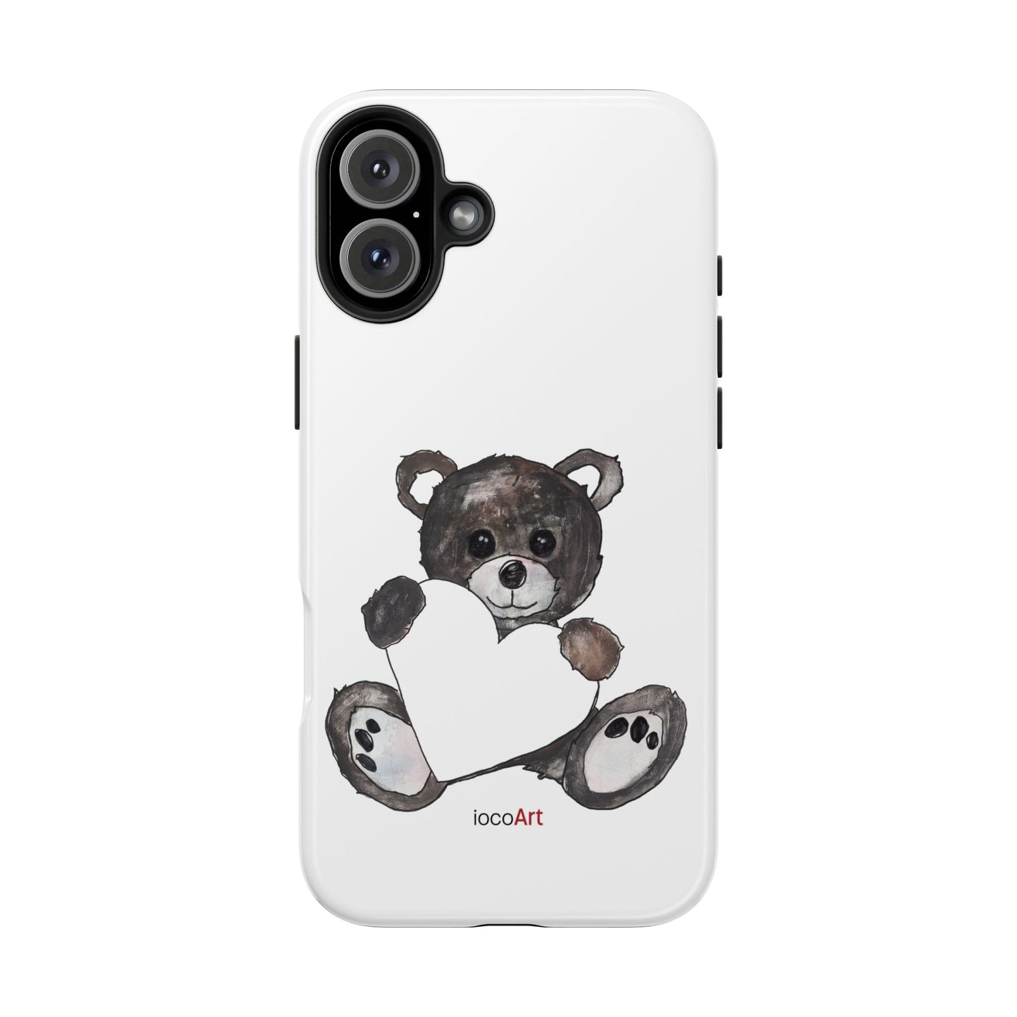 Teddy Bear, BlackBrown - Tough Phone Cases
