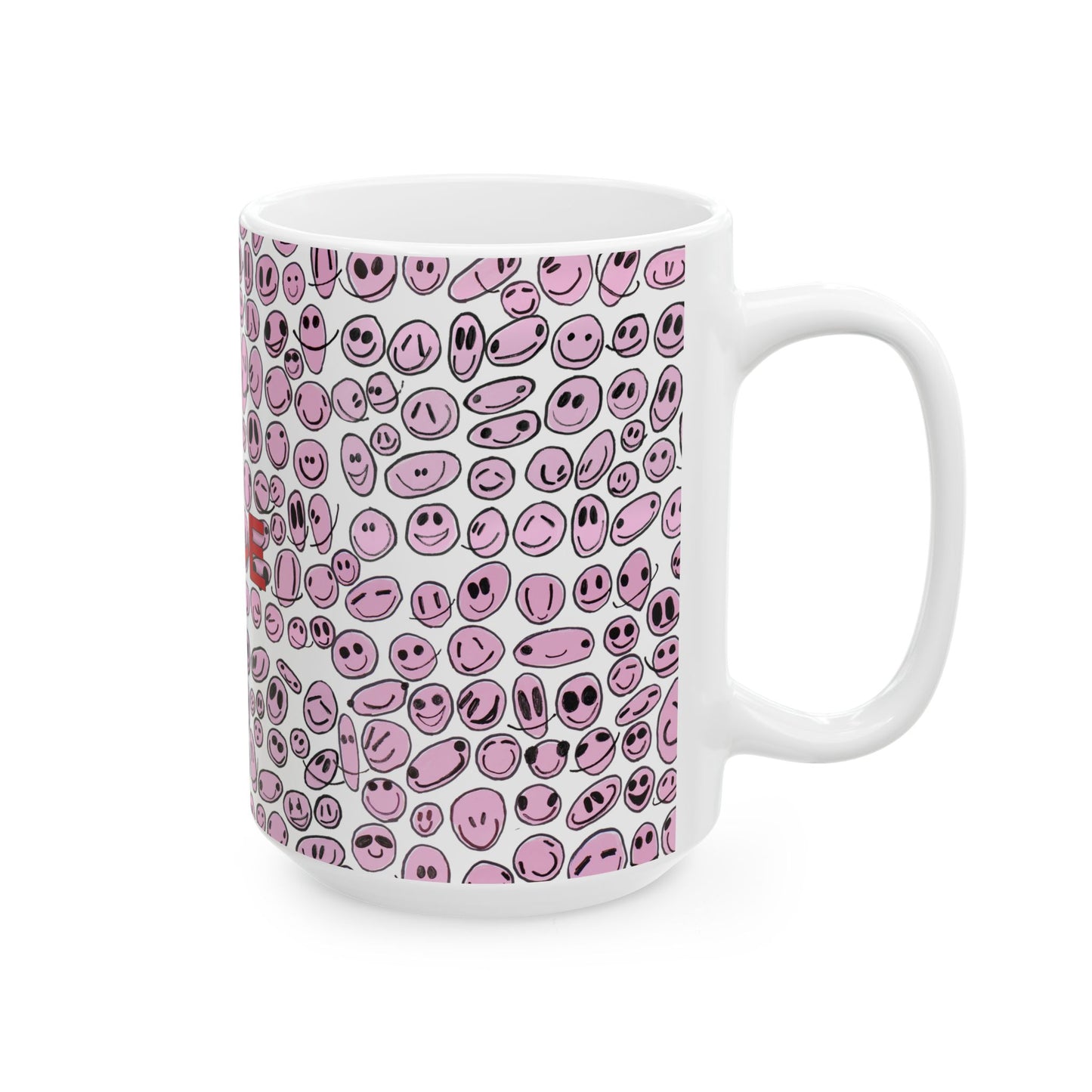 PINK SMILES - Ceramic Mug, (11oz, 15oz)