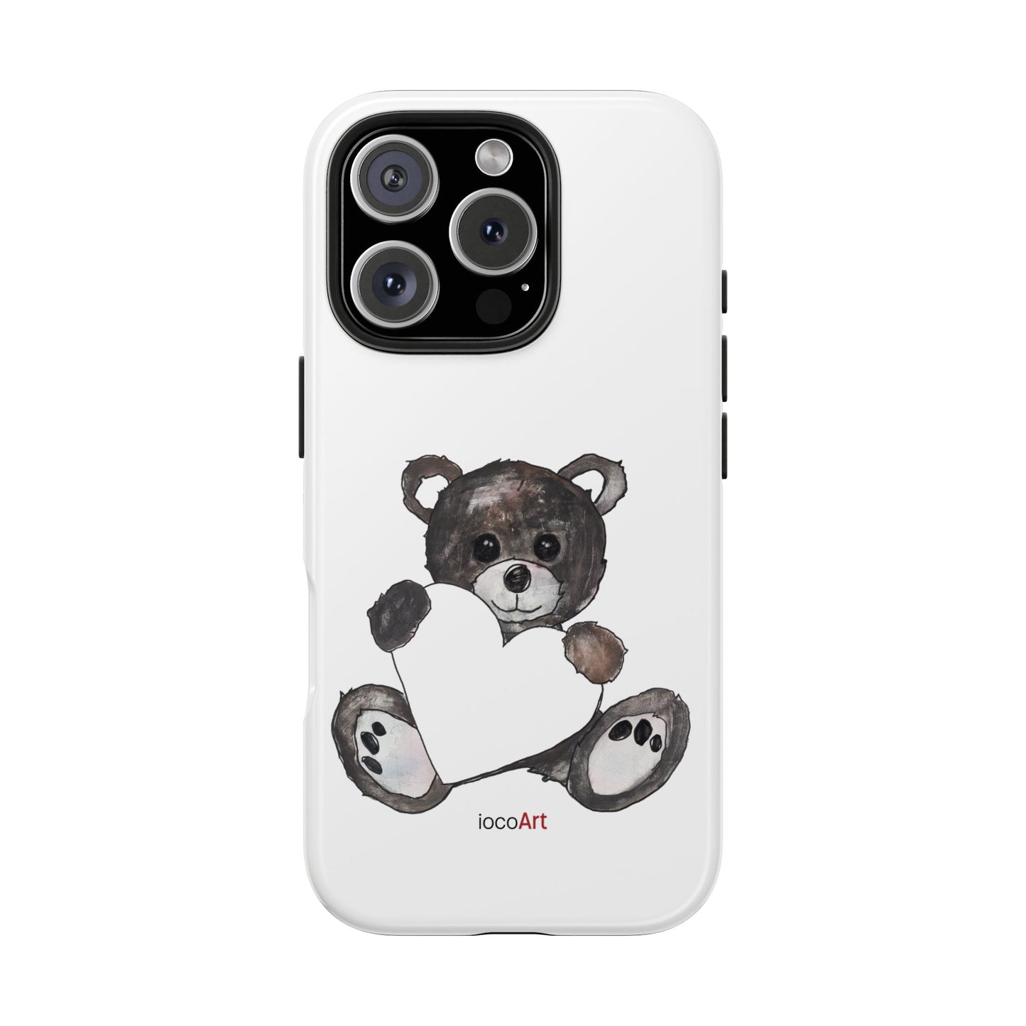 Teddy Bear, BlackBrown - Tough Phone Cases