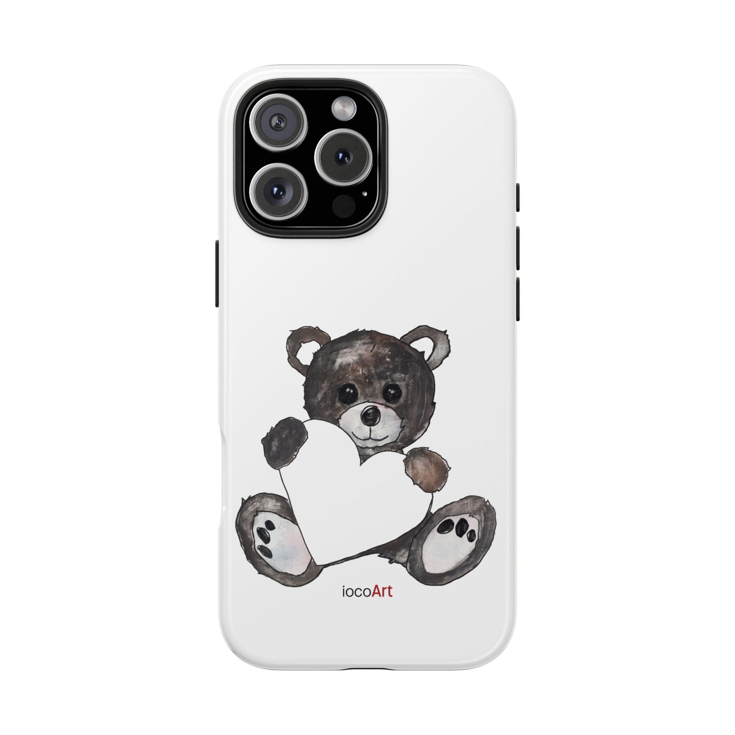 Teddy Bear, BlackBrown - Tough Phone Cases