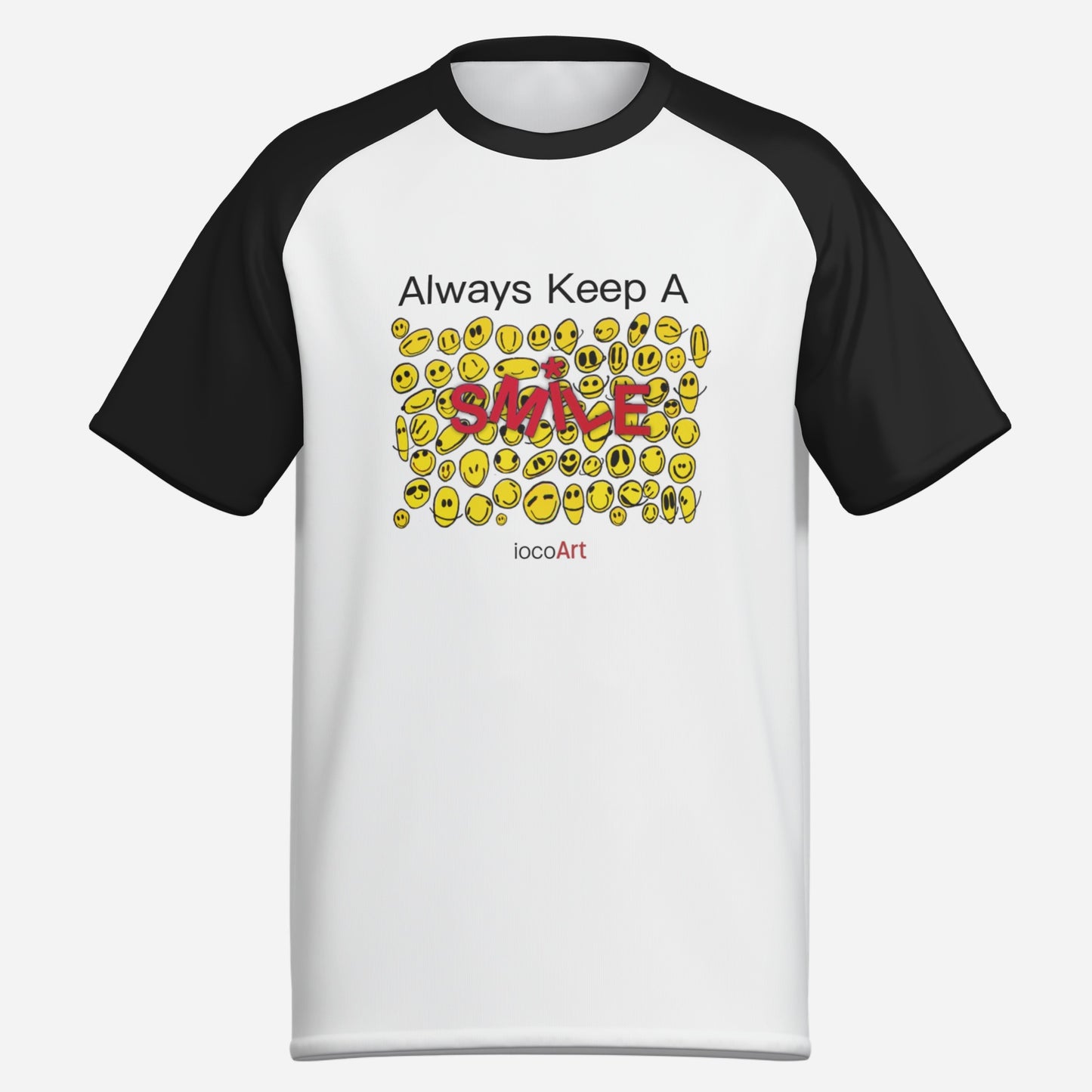 Always Keep A SMILE, YELLOW (BLSL) - Men's T-Shirt
