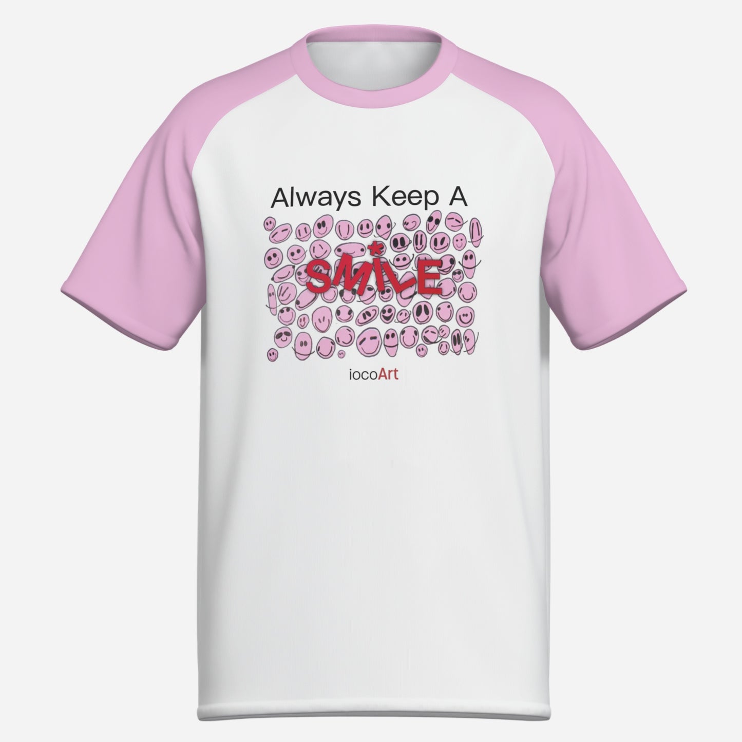Always Keep A SMILE, PINK (PSL) - Men's T-Shirt