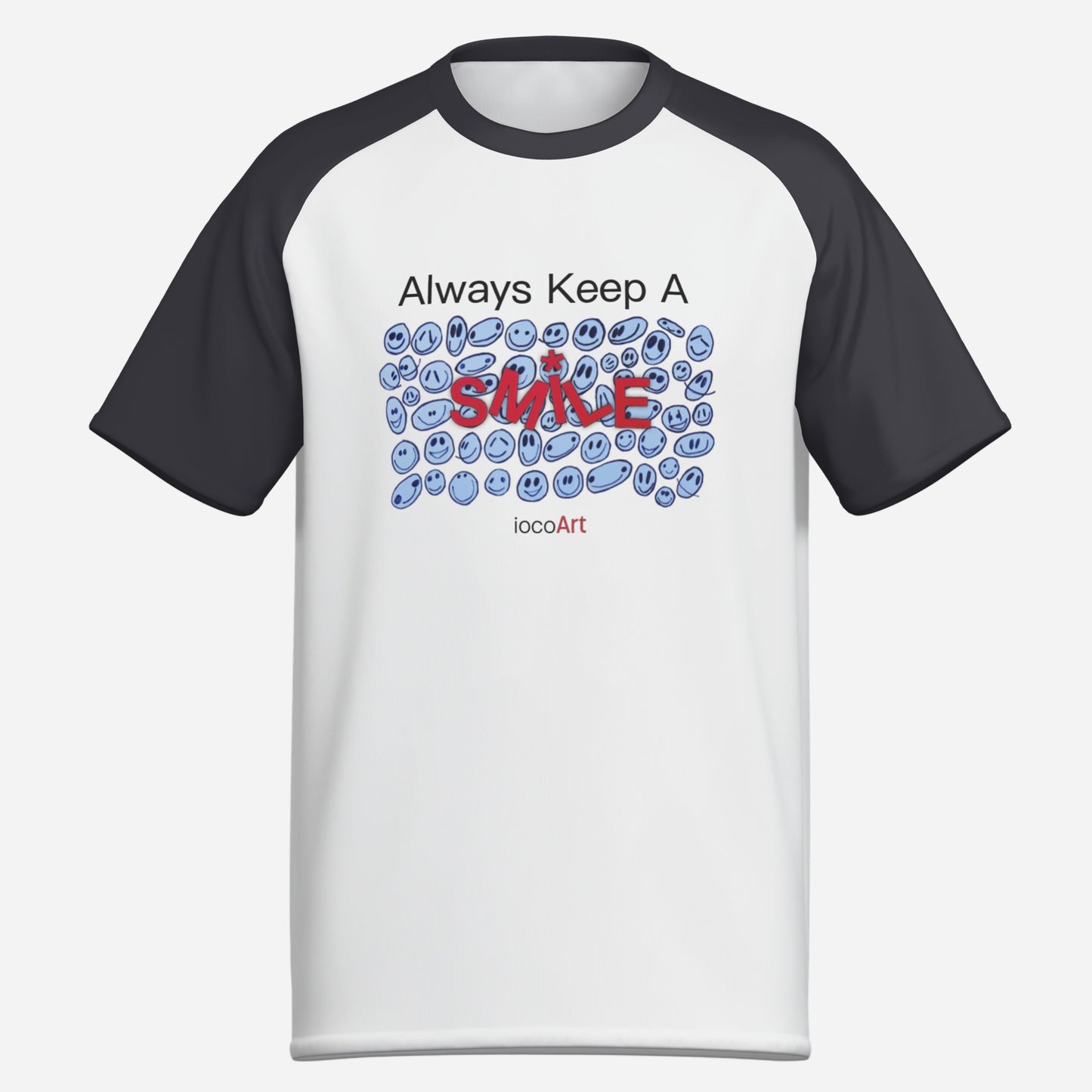Always Keep A SMILE, BLUE (BLSL) - Men's T-Shirt