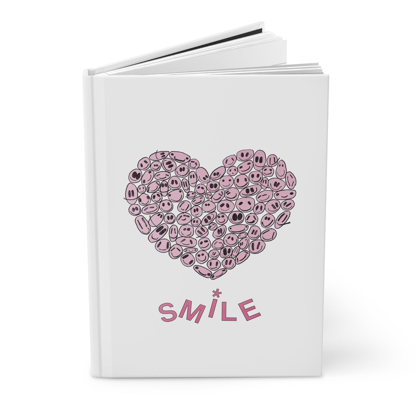 PINK Heart SMILES - Hardcover Journal
