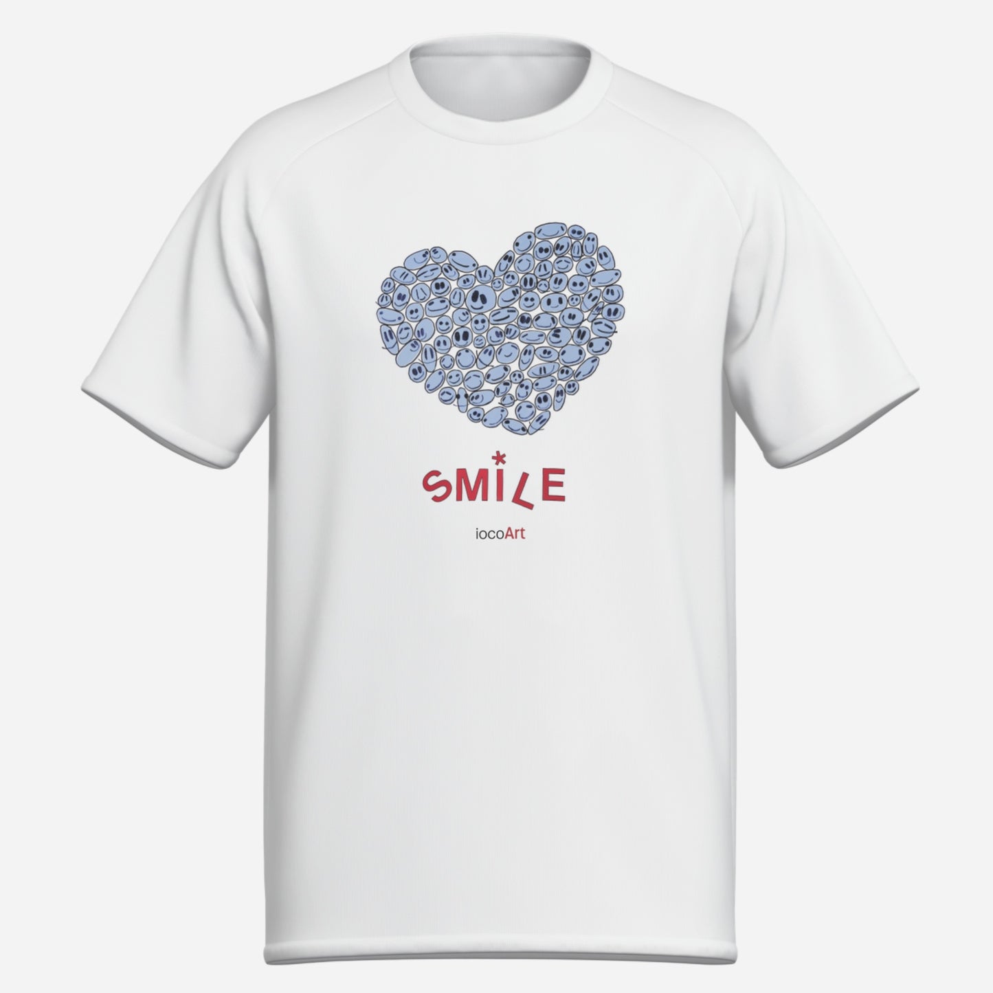 BLUE Heart SMILES - Men's T-Shirt
