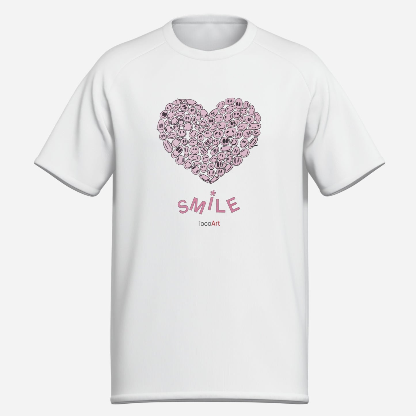 PINK Heart SMILES - Men's T-Shirt