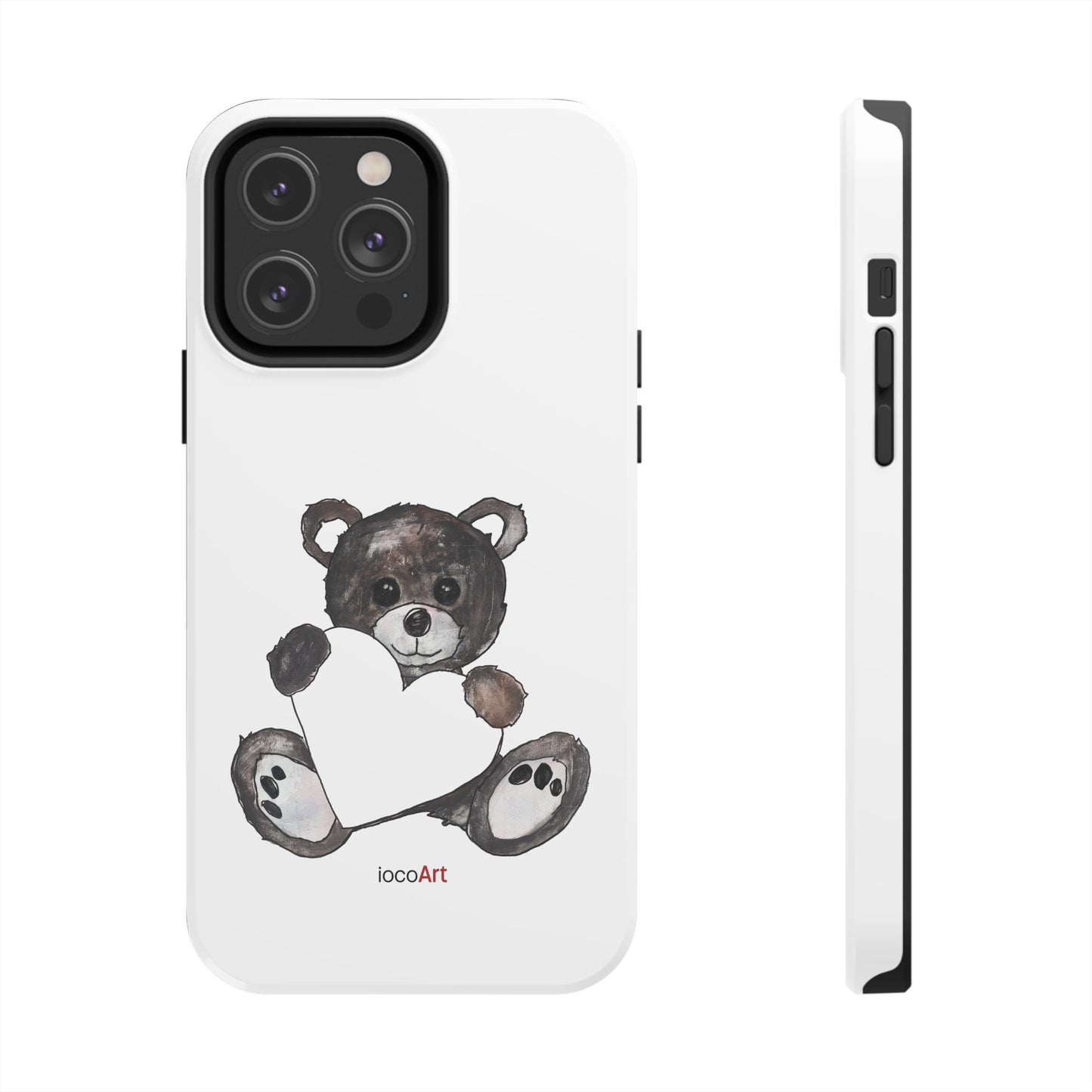 Teddy Bear, BlackBrown - Tough Phone Cases