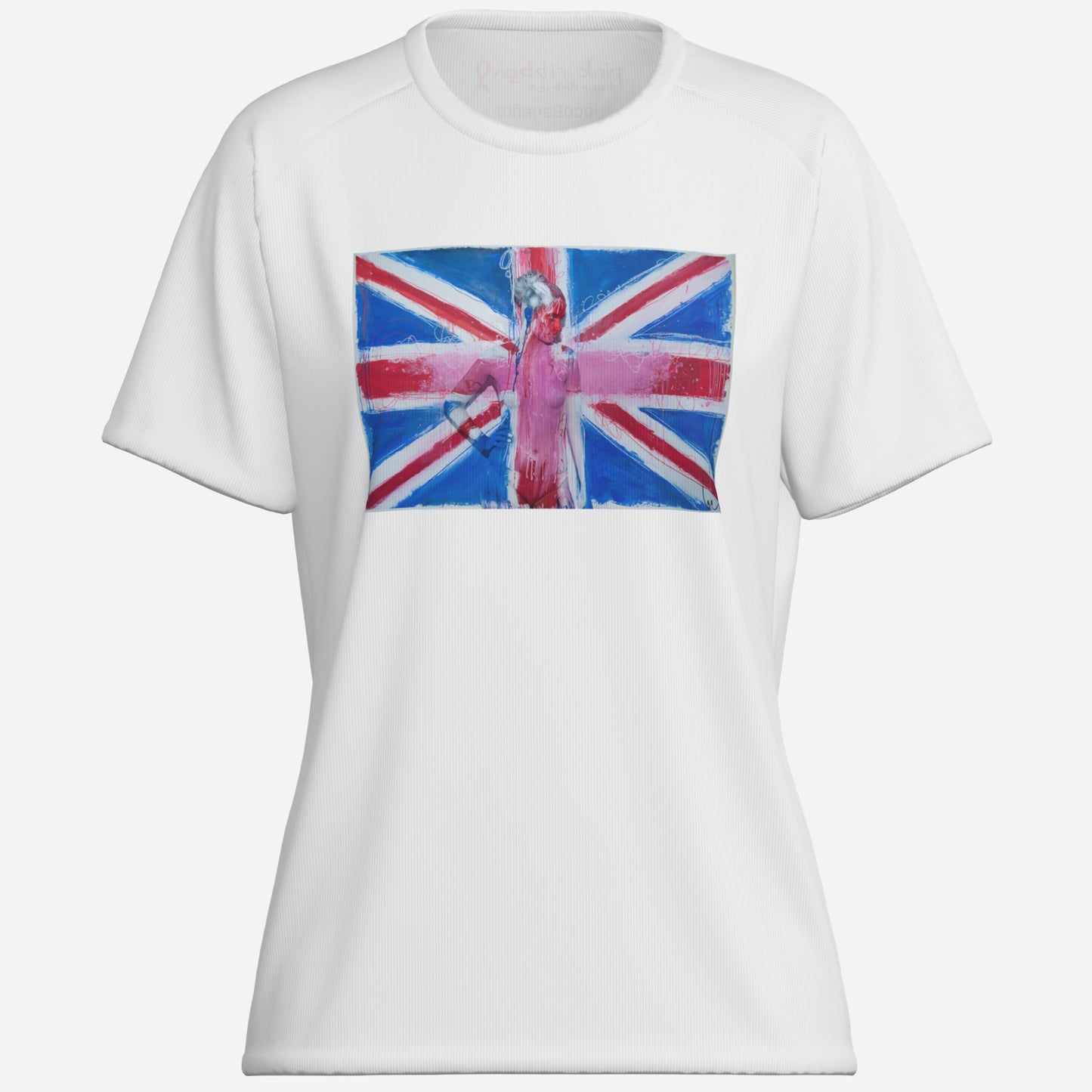 PINK Union Jack-Women's Cotton T-Shirt