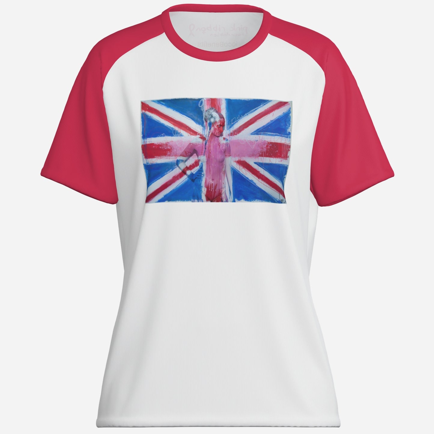 PINK Union Jack-(RSL)-Women's Cotton T-Shirt