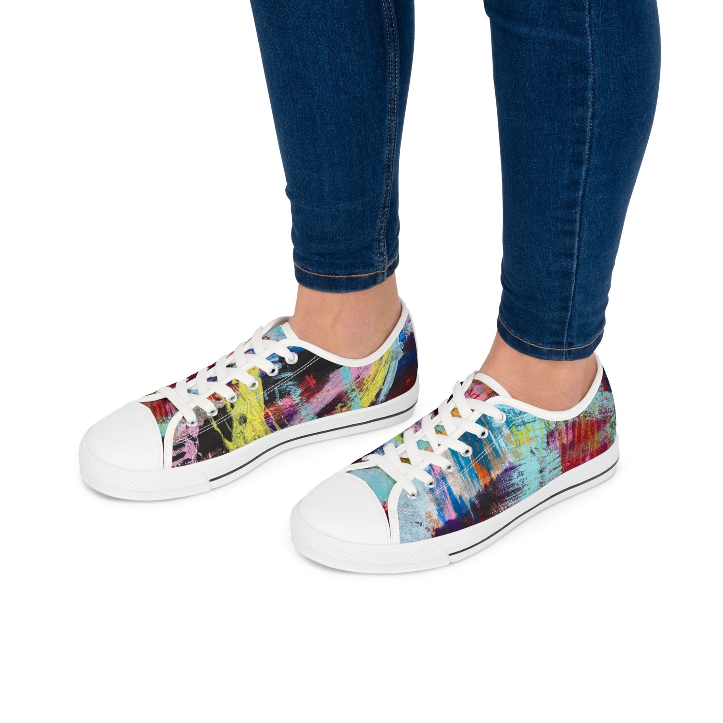 Flickering Shards - Women's Low Top Sneakers