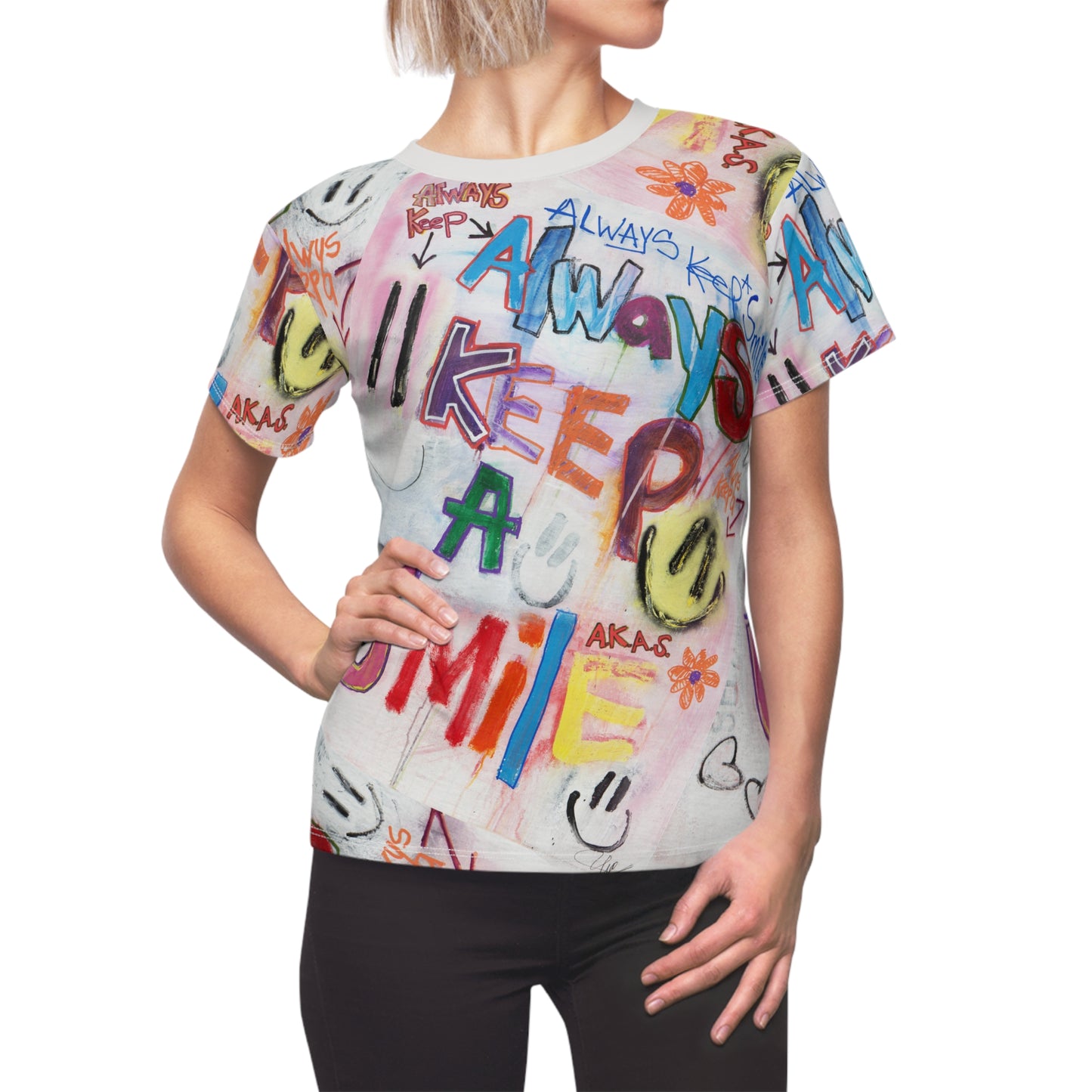 Always Keep A SMILE - Women's Cut & Sew Tee