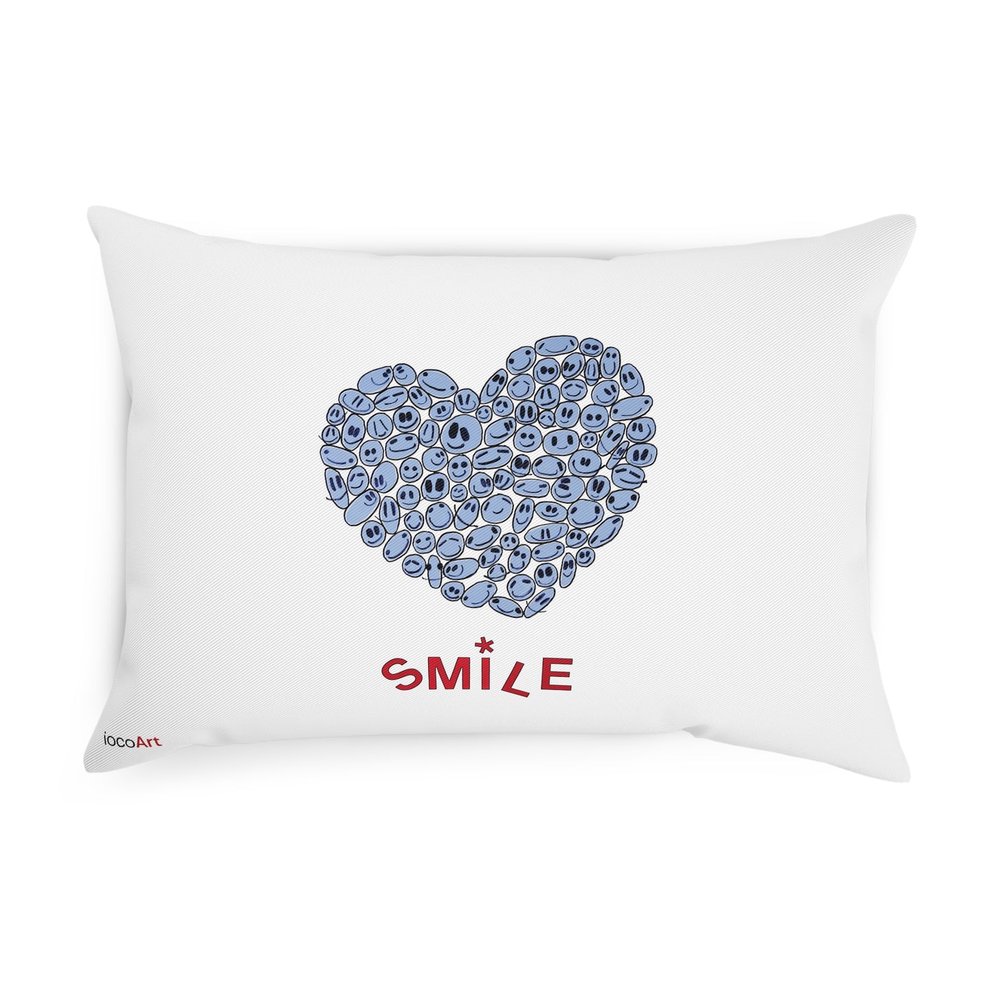 BLUE Heart SMILES - Cushion