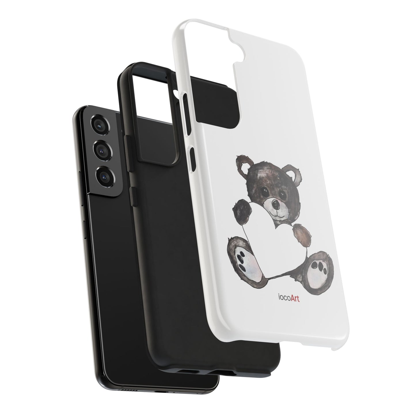 Teddy Bear, BlackBrown - Tough Phone Cases