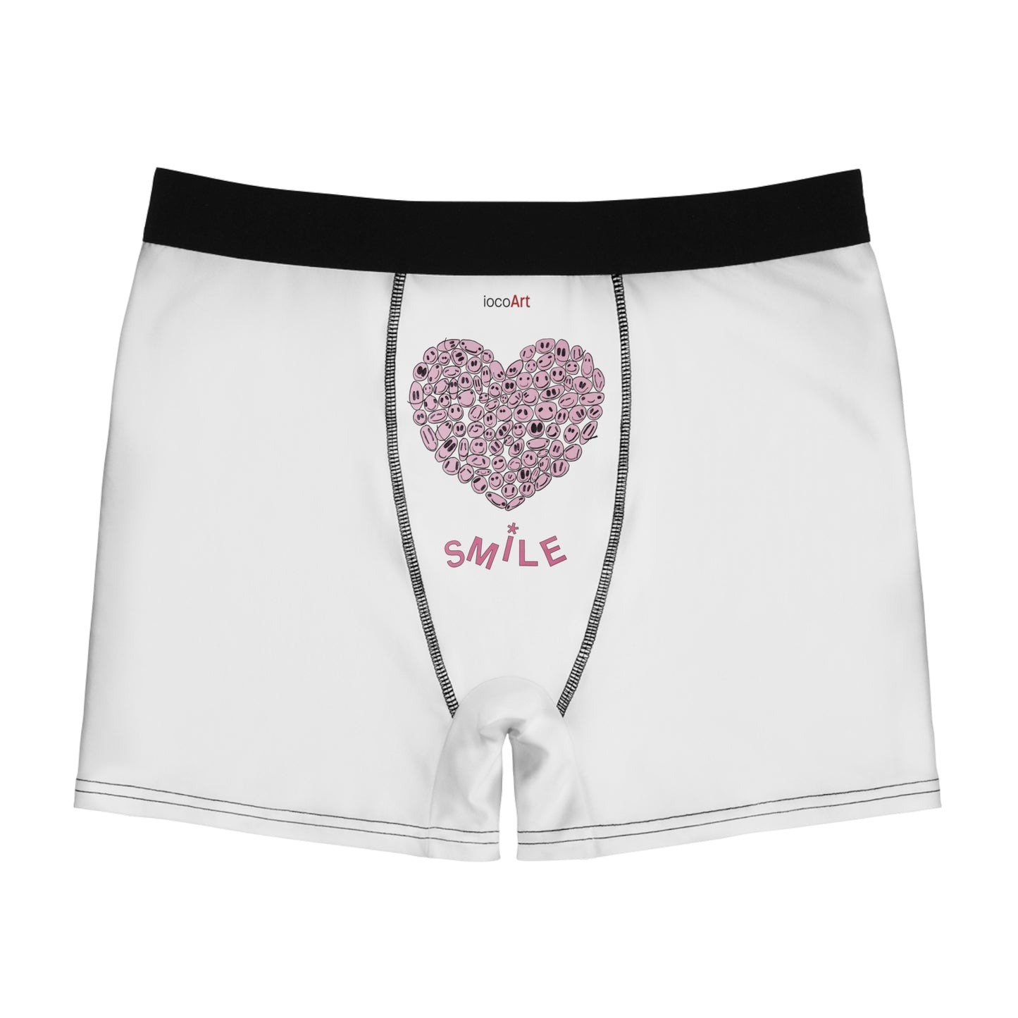 PINK Heart SMILES - Men's Boxer Briefs