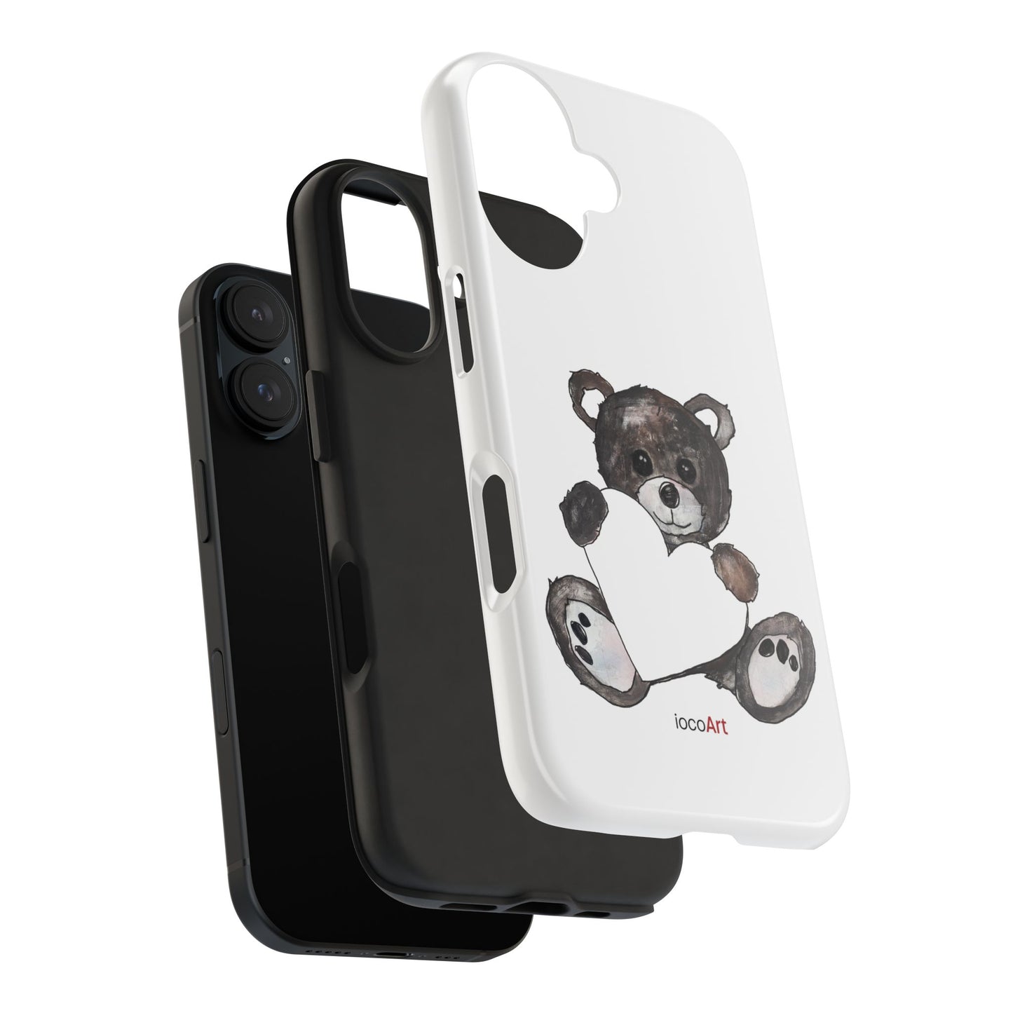 Teddy Bear, BlackBrown - Tough Phone Cases
