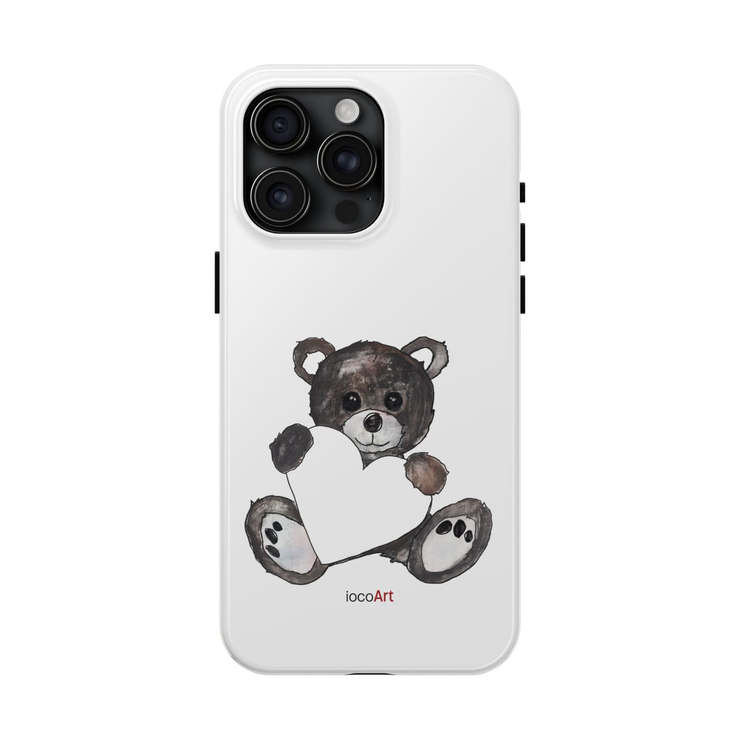 Teddy Bear, BlackBrown - Tough Phone Cases