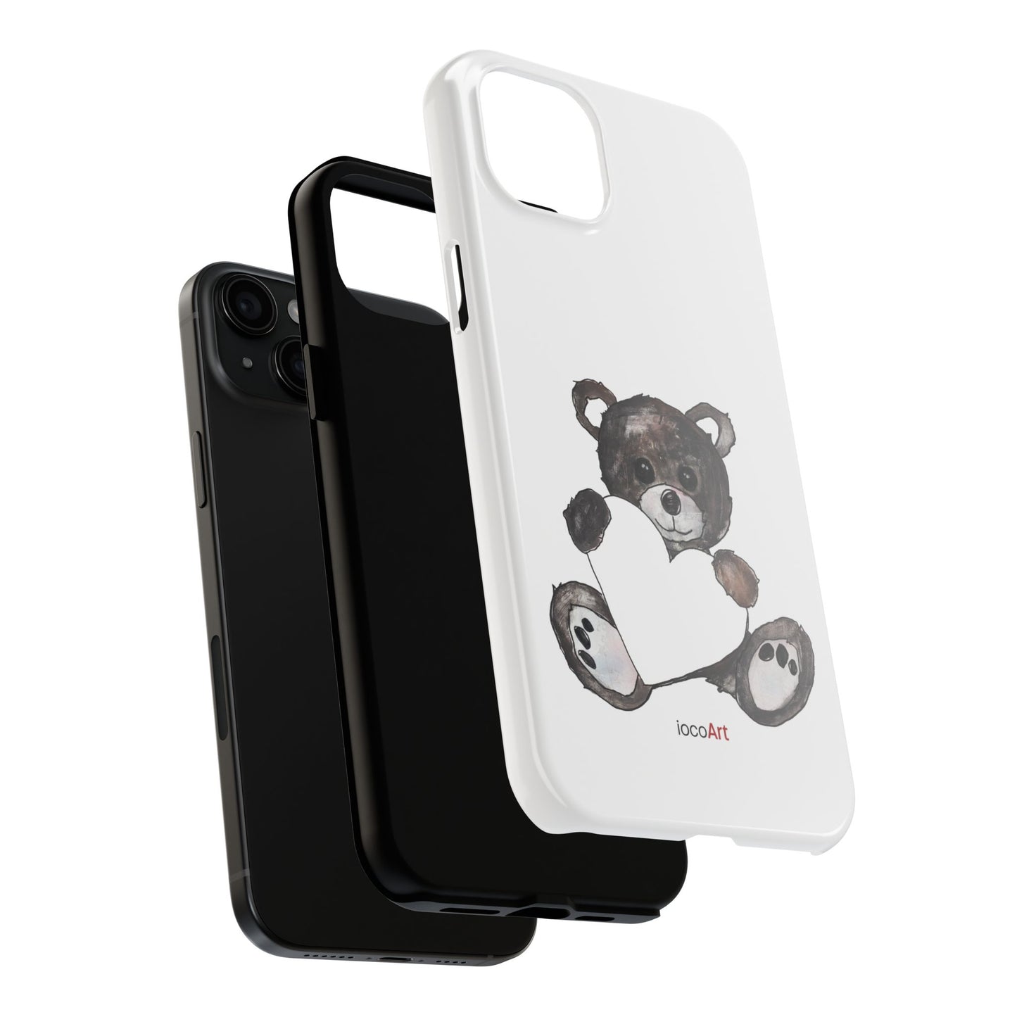Teddy Bear, BlackBrown - Tough Phone Cases