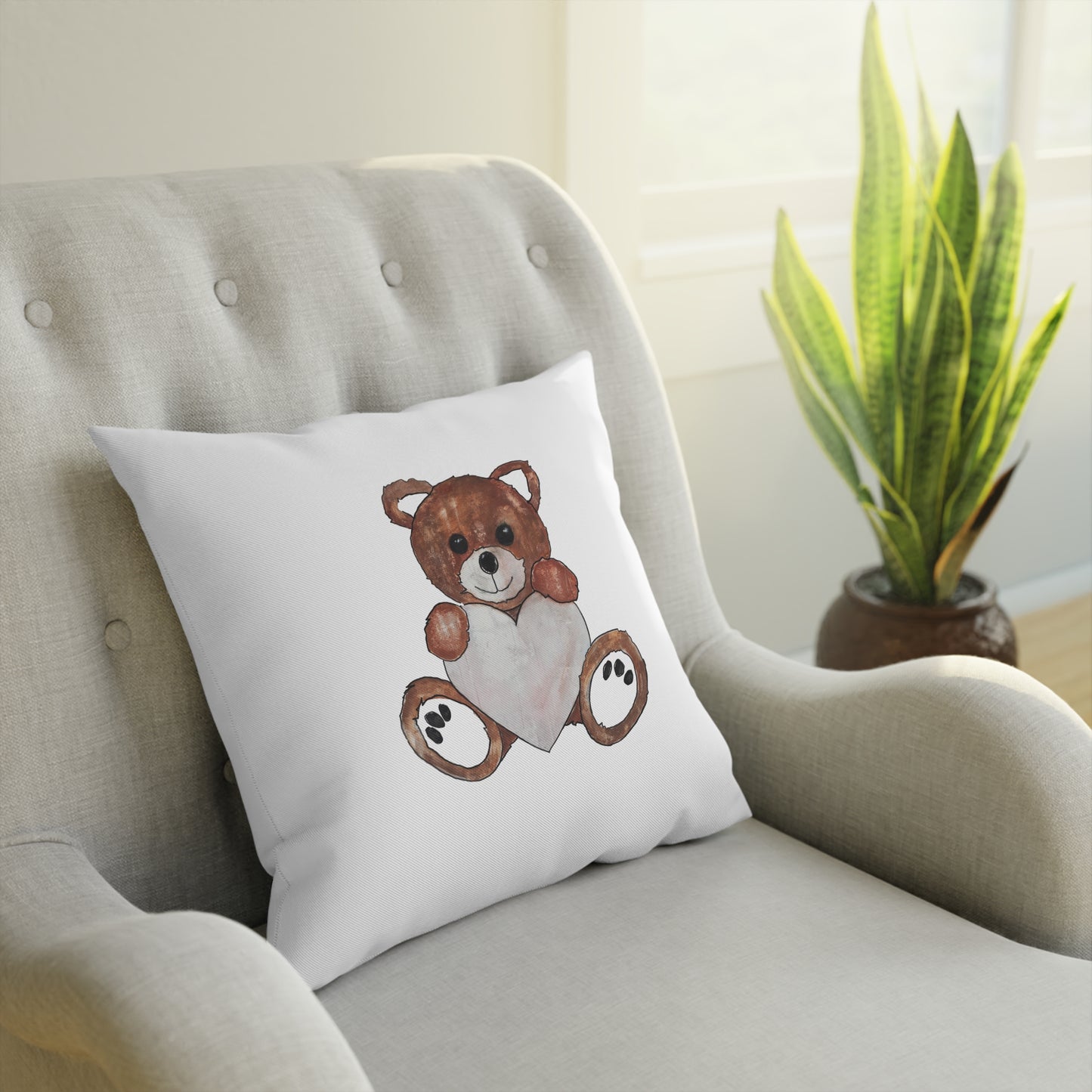 Teddy Bear, RedBrown - Cushion