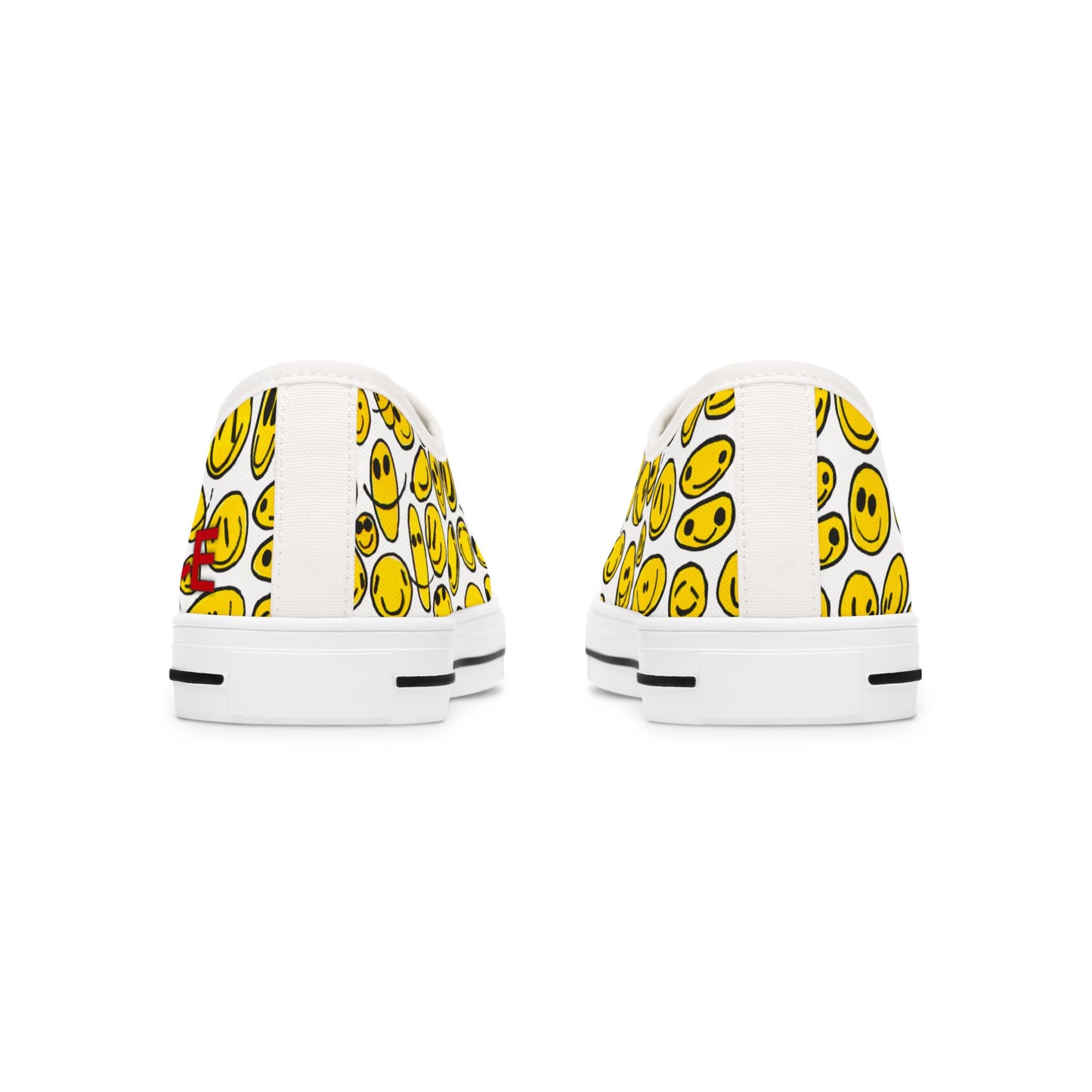 Yellow SMILES - Women's Low Top Sneakers