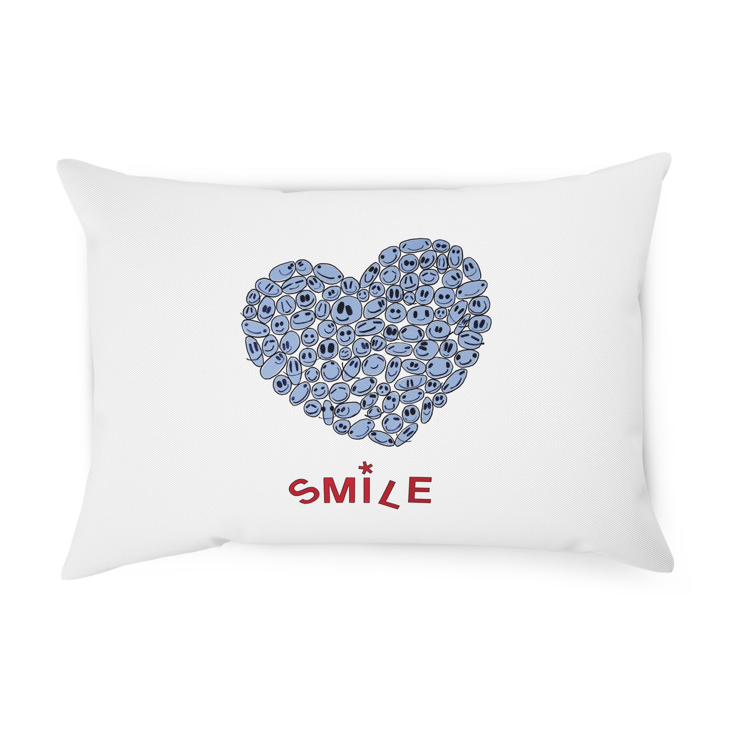 BLUE Heart SMILES - Cushion